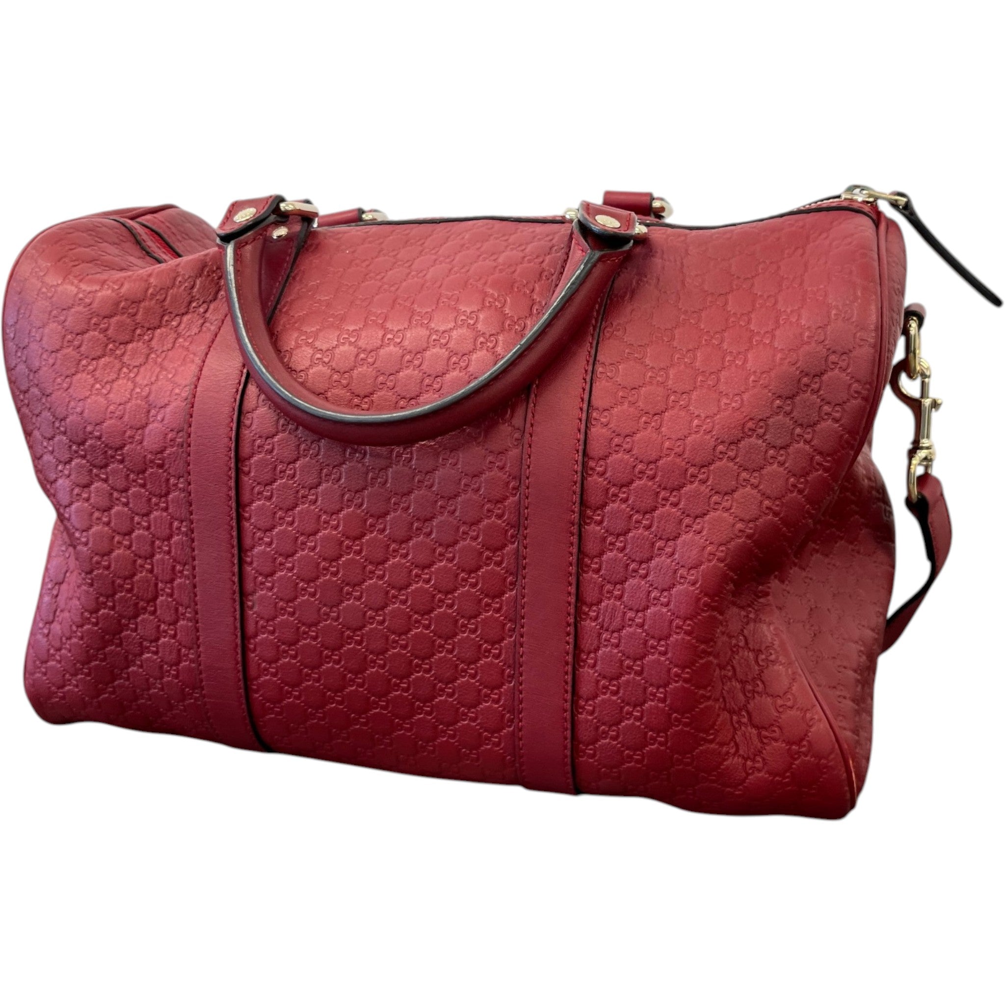 Women's Microguccissima Boston Bag Red