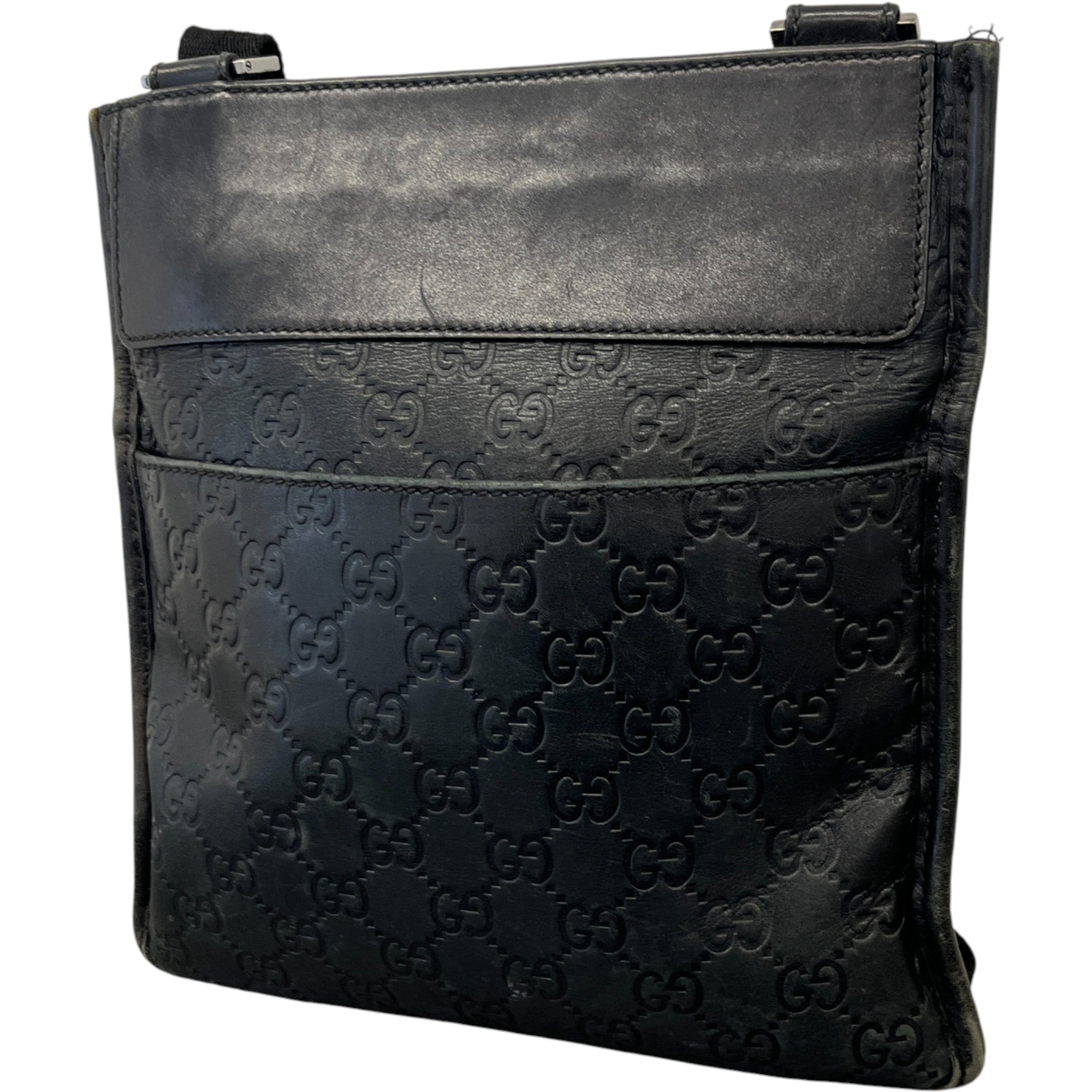 Men's Gg Canvas Messenger Bag Black