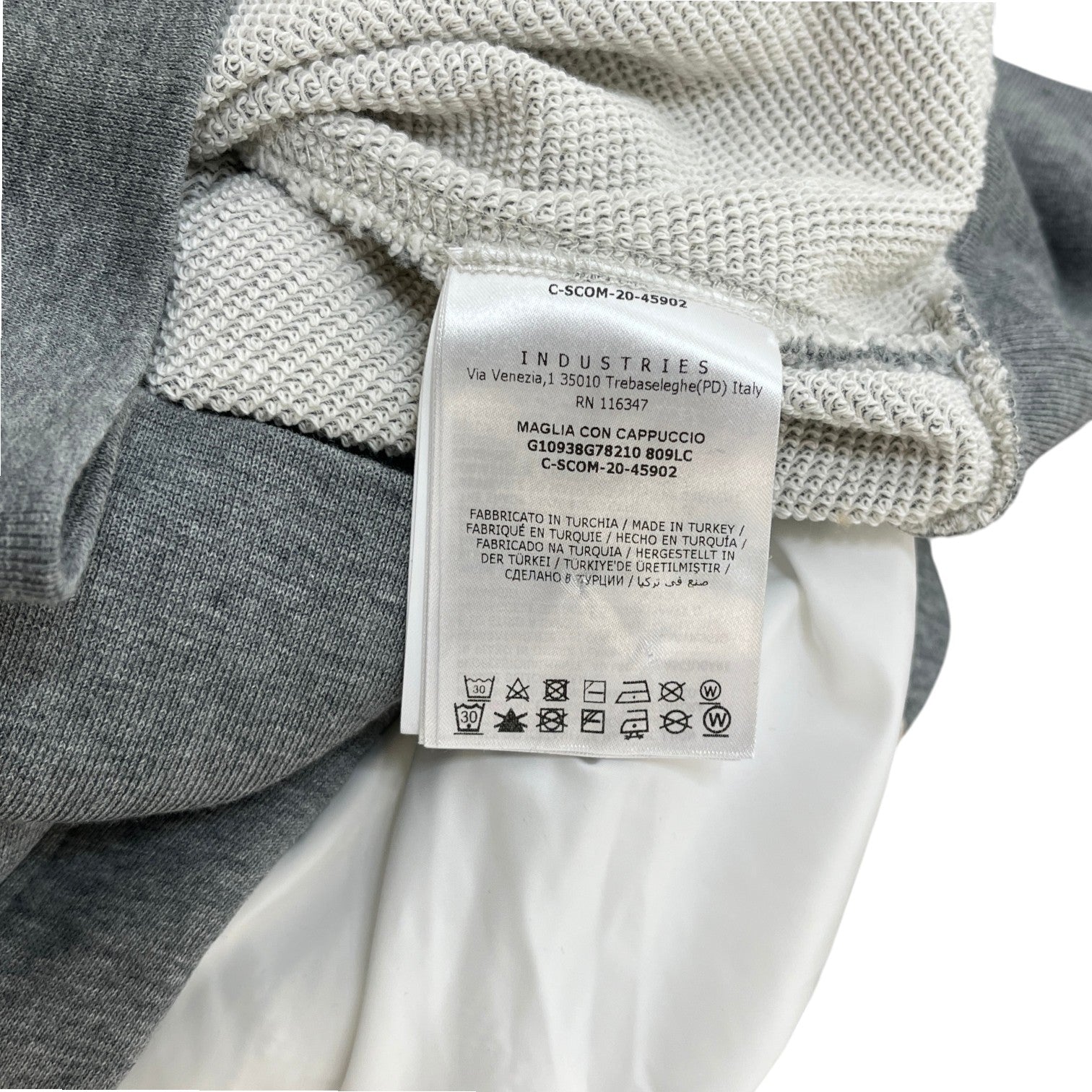 Women's Maglia Con Cappuccio Hoodie Grey Size L