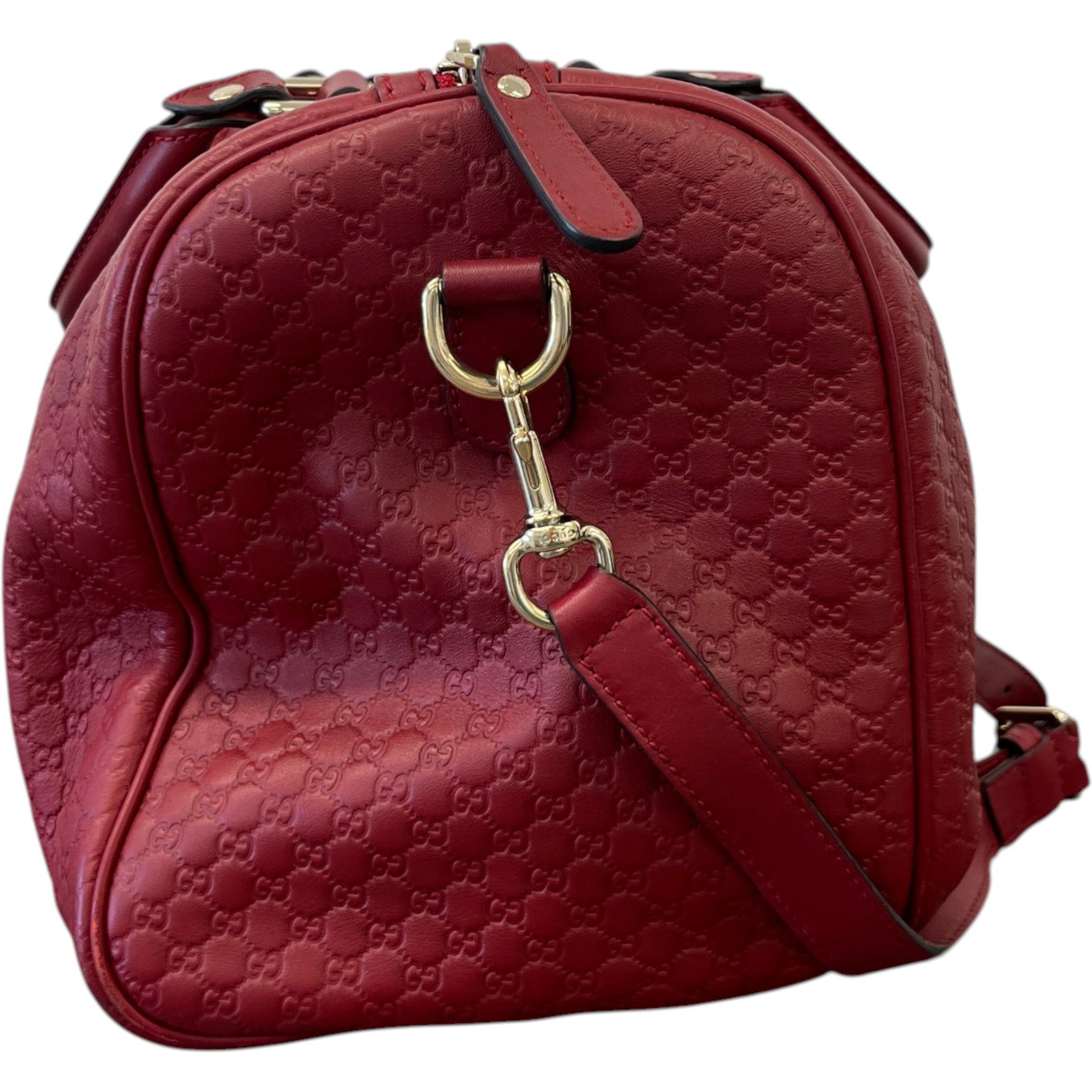 Women's Microguccissima Boston Bag Red