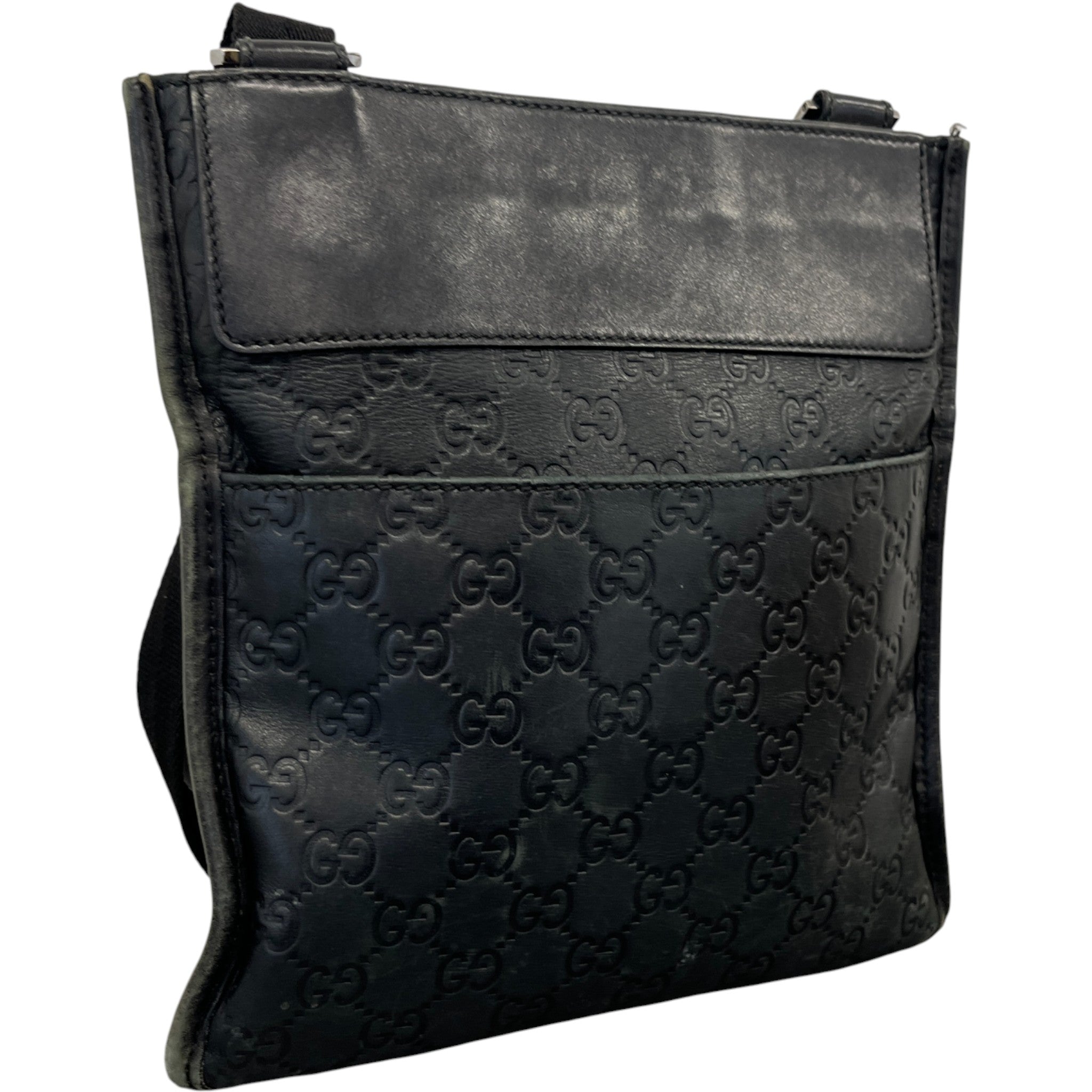 Men's Gg Canvas Messenger Bag Black