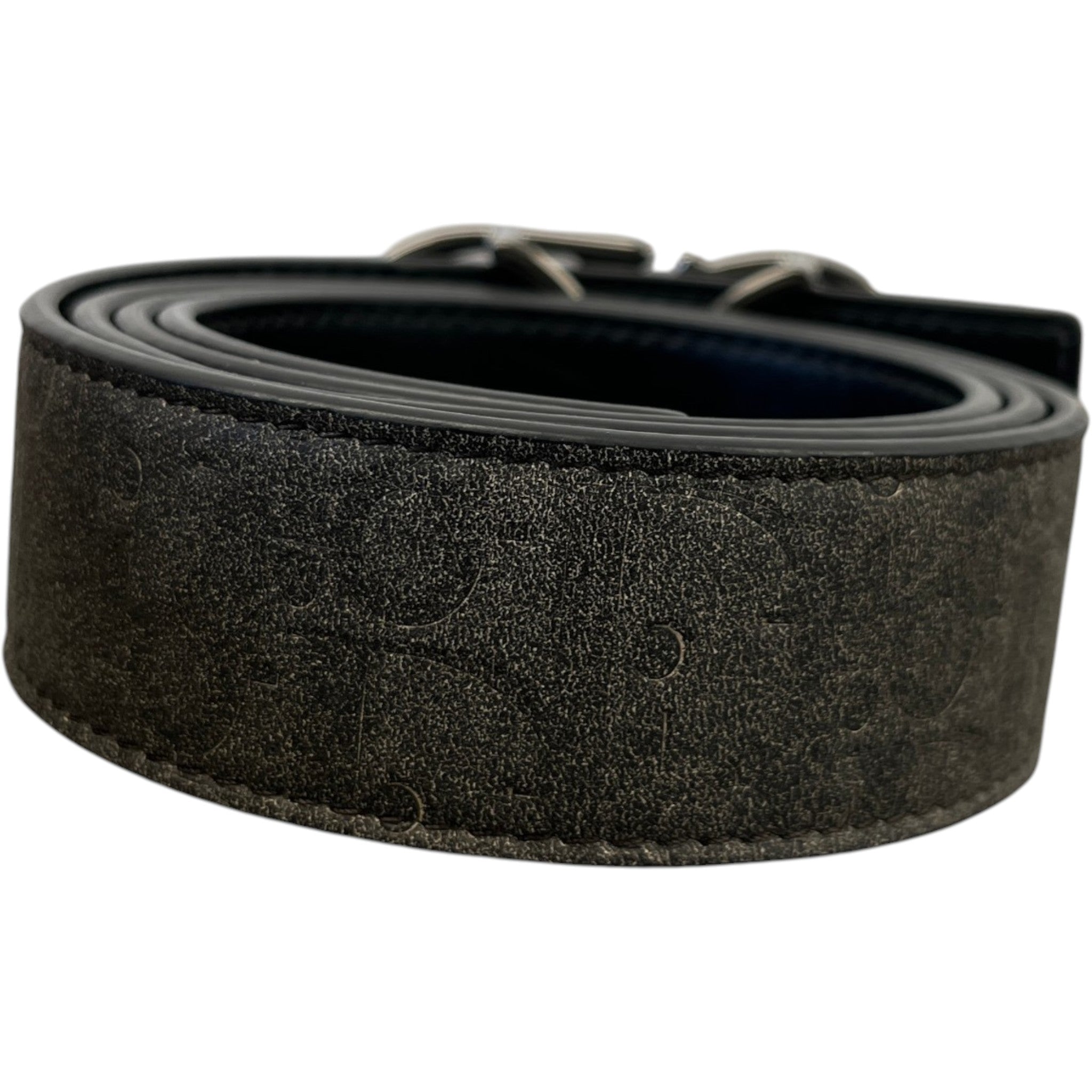 Men's Oblique Belt Black Size Waist 36"