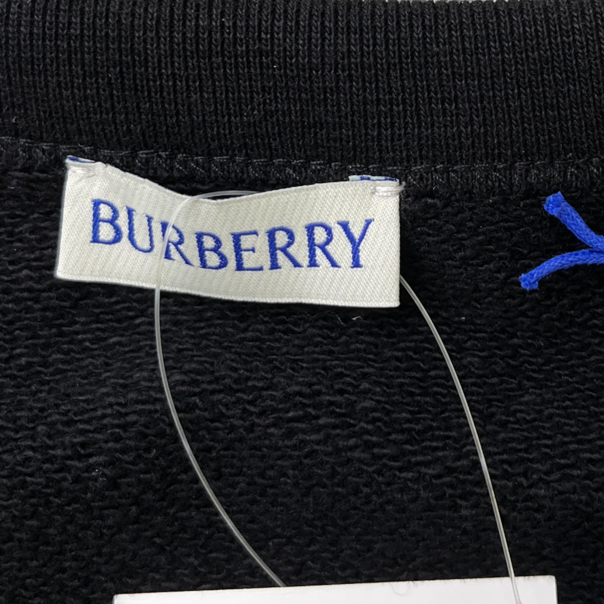 Men's Check Cursive Logo Jumper Black Size XXL