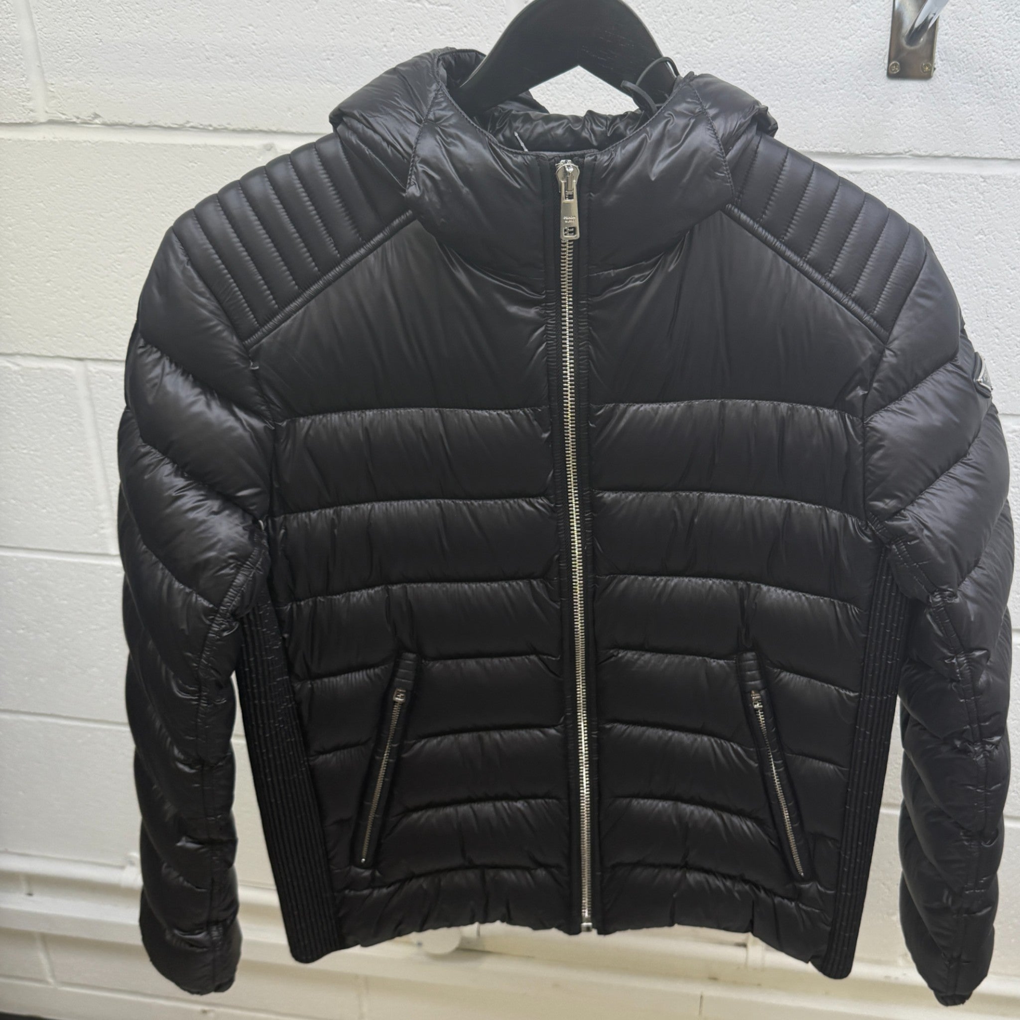 Men's Plaque Logo Down Jacket Black Size IT 50 / L