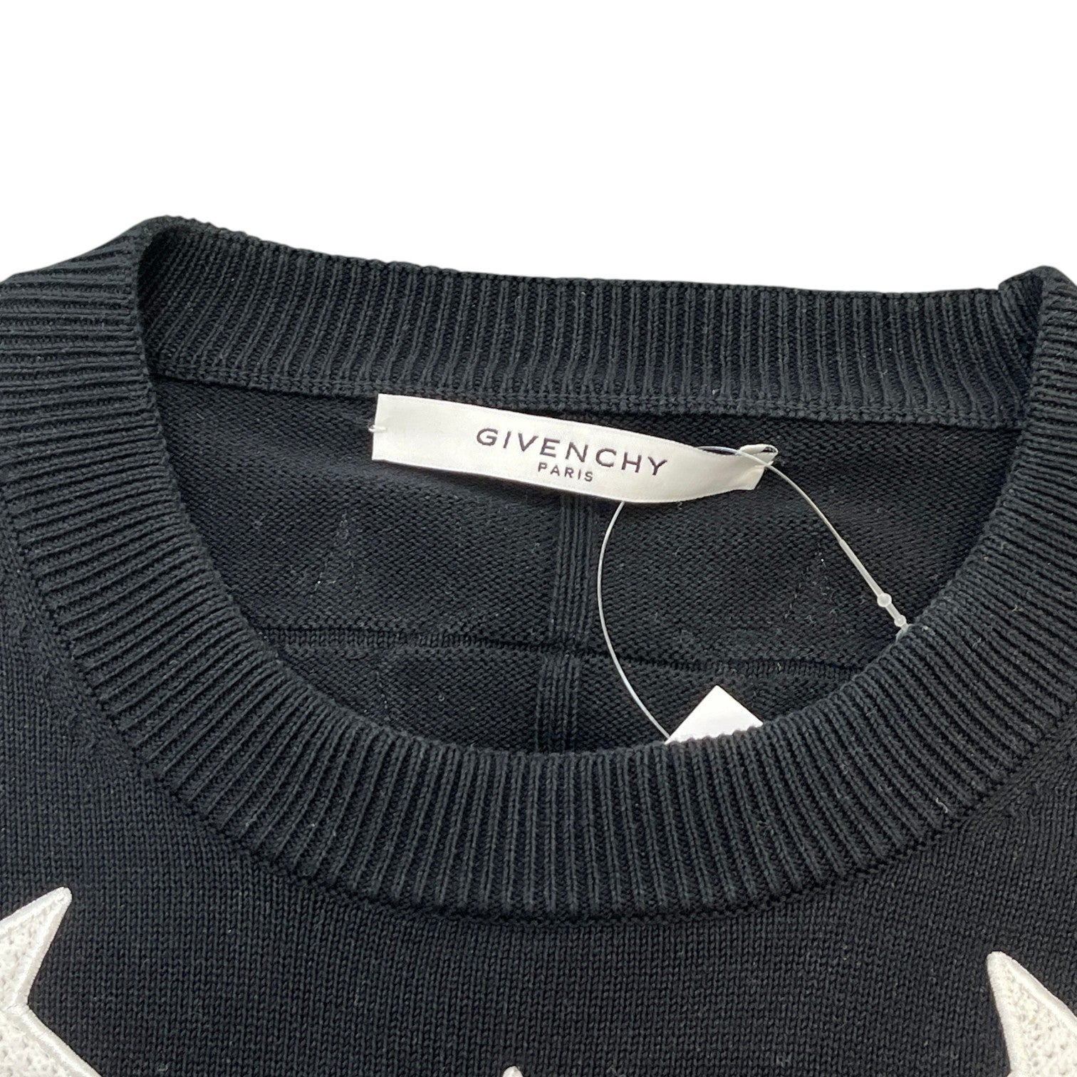 Men's Star Patch Jumper Black Size L