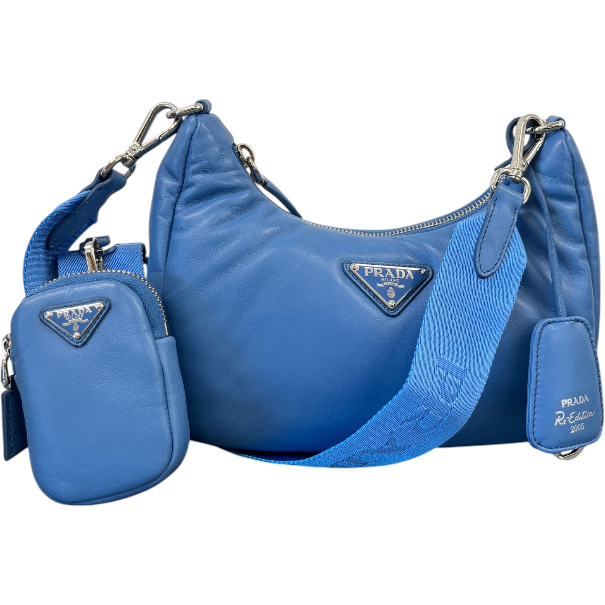 Women's Re-Edition 2005 Padded Nappa Bag Blue