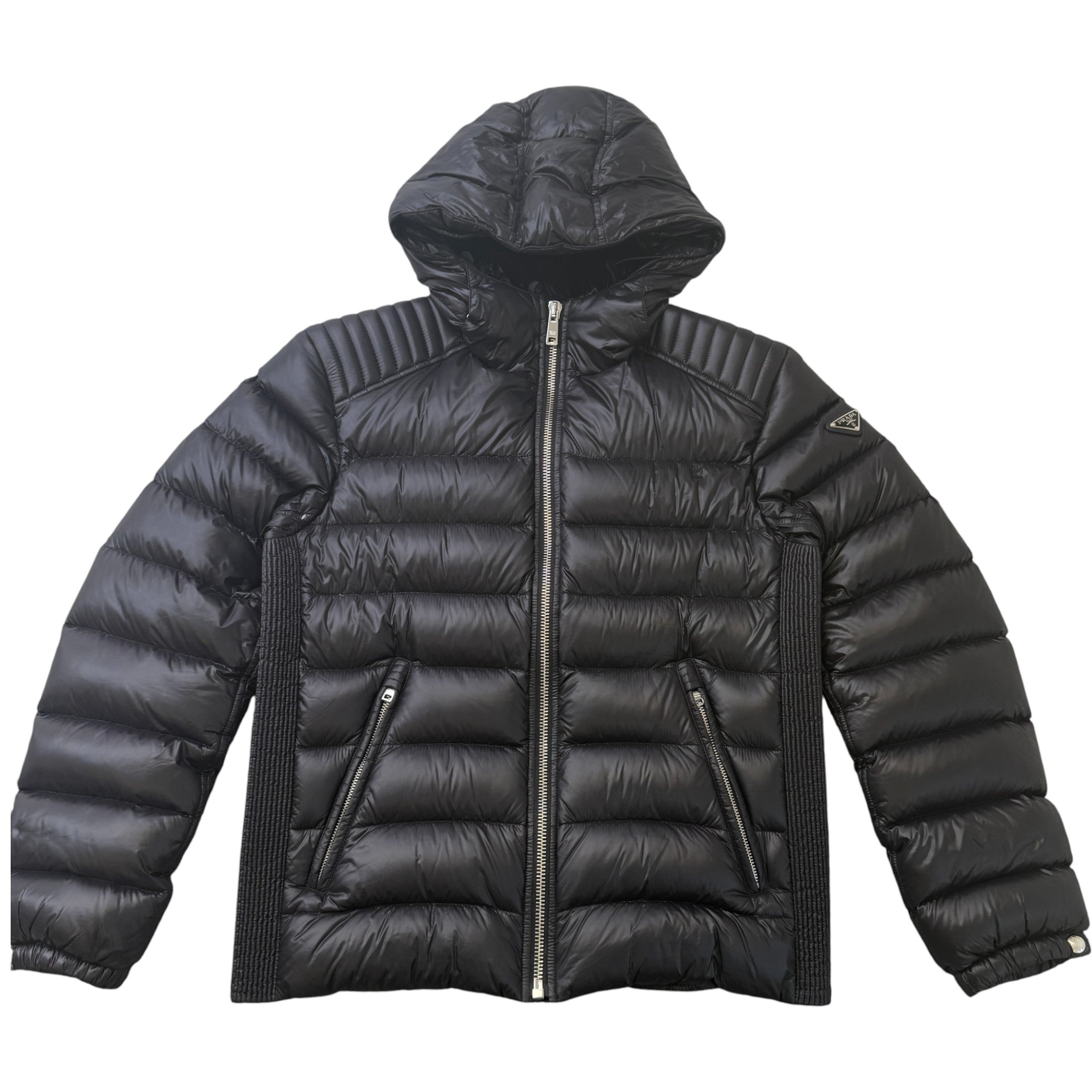 Men's Plaque Logo Down Jacket Black Size IT 50 / L