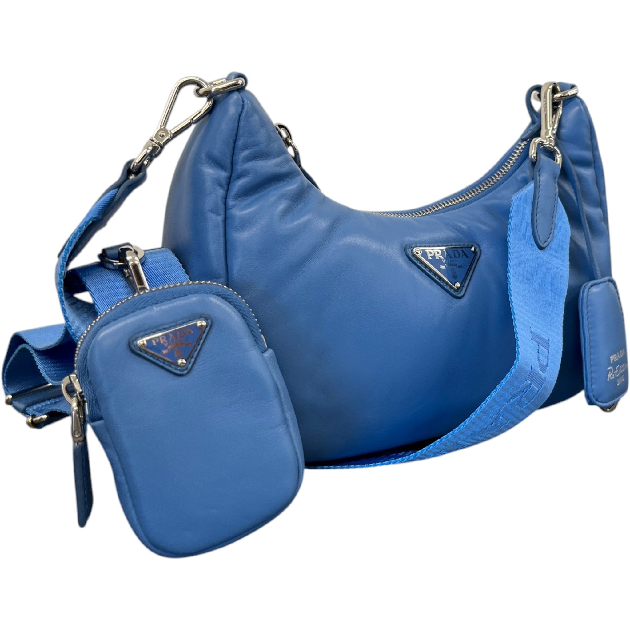 Women's Re-Edition 2005 Padded Nappa Bag Blue