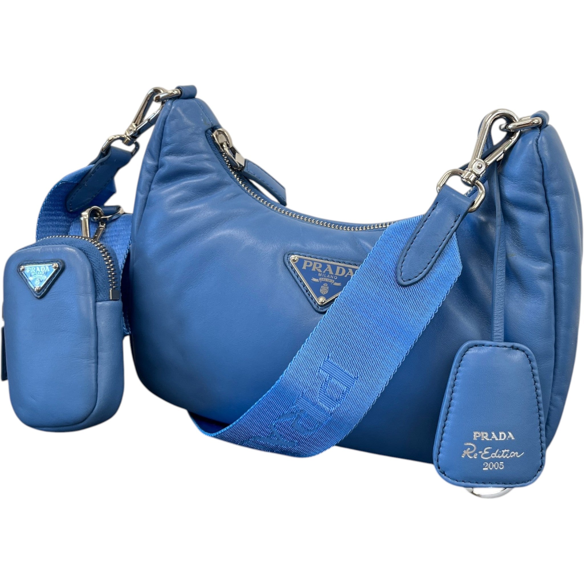 Women's Re-Edition 2005 Padded Nappa Bag Blue
