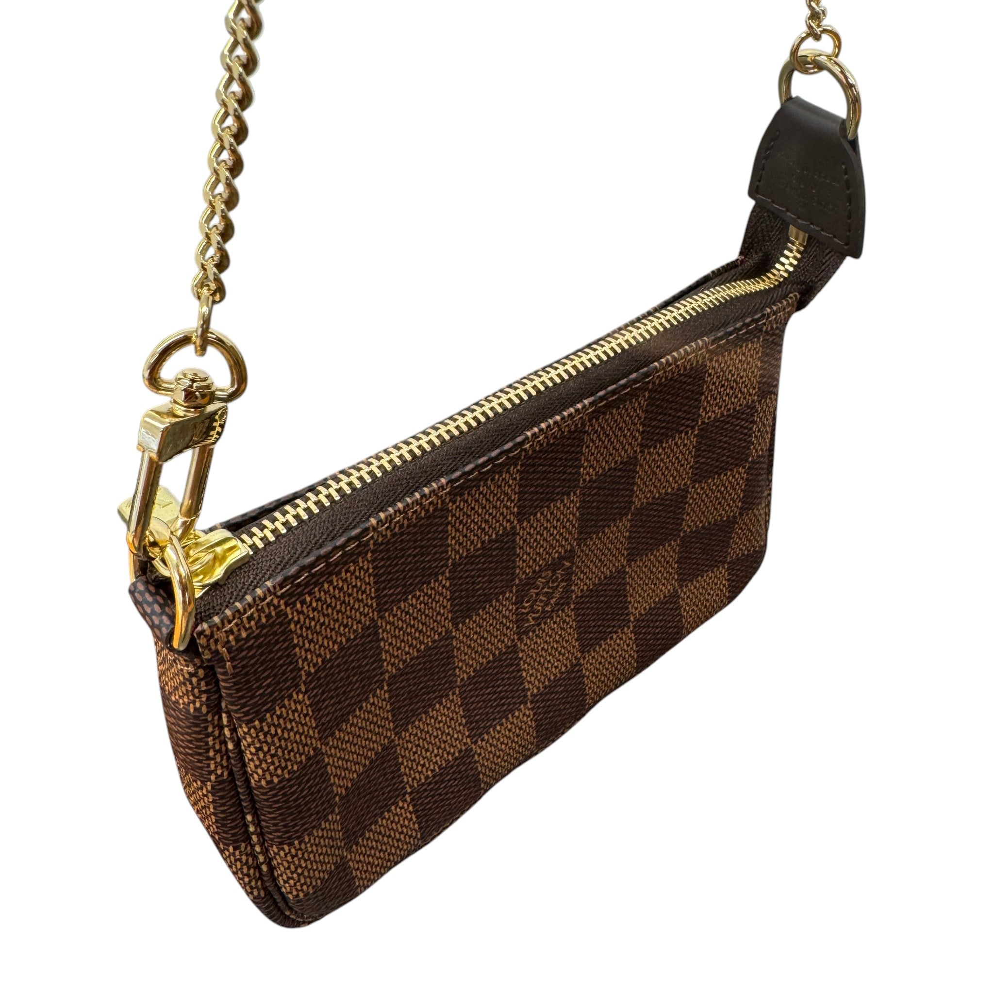 Women's Damier Ebene Mini Pochette Bag Brown