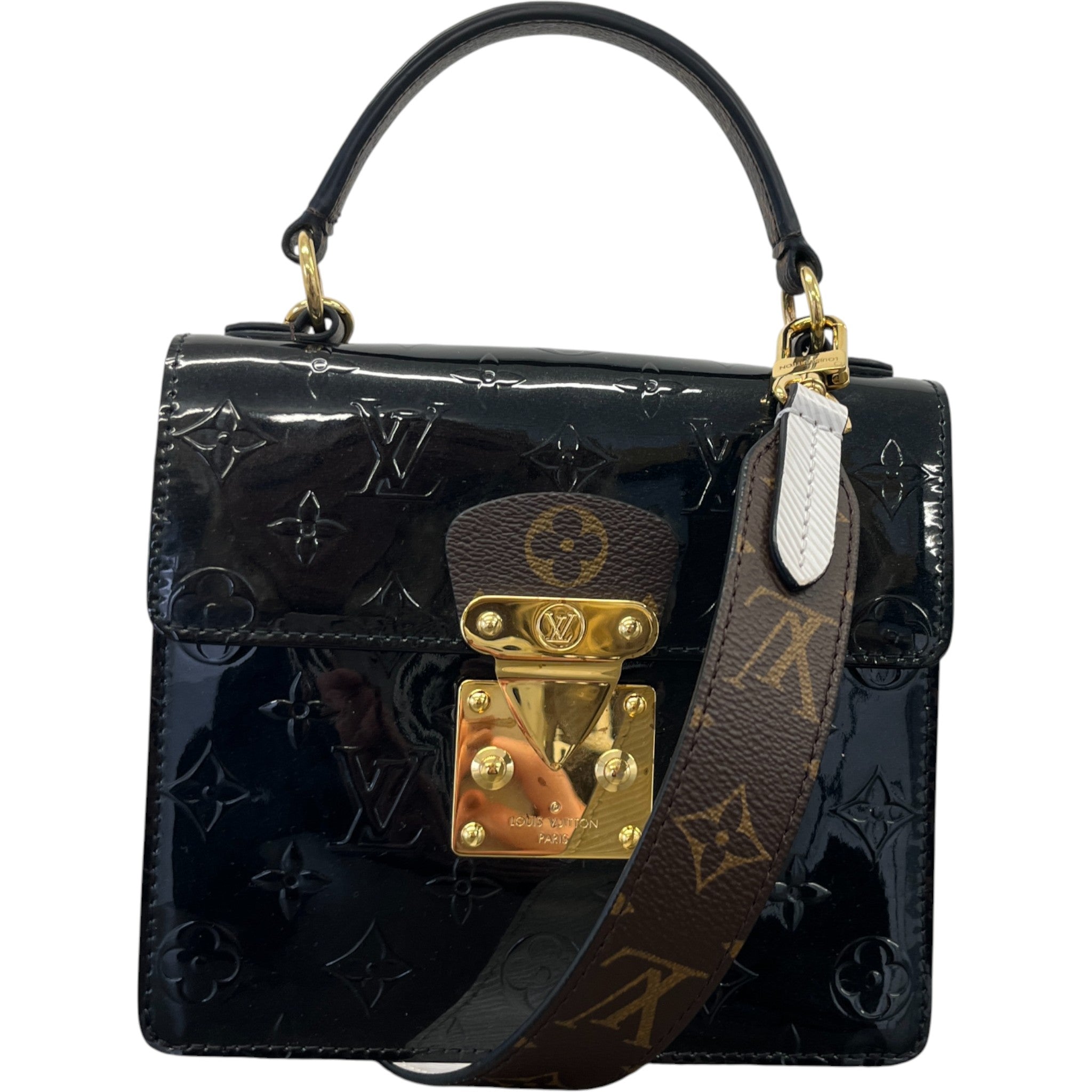 Women's Monogram Vernis Spring Street Bag Black