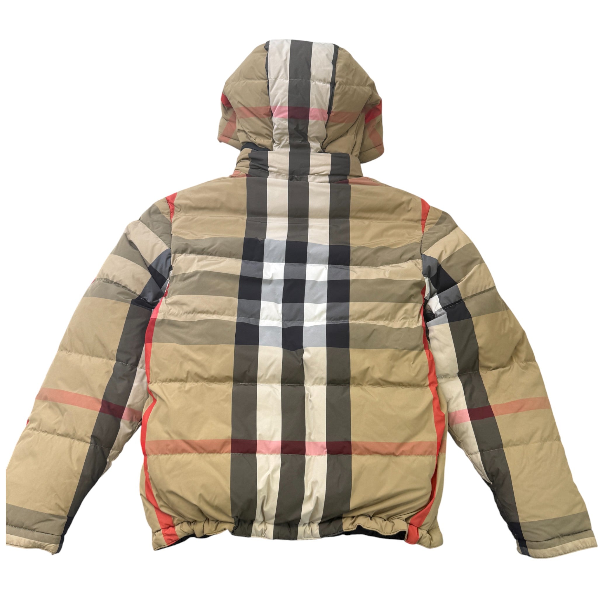 Men's Reversible Check Down Jacket Black Size M