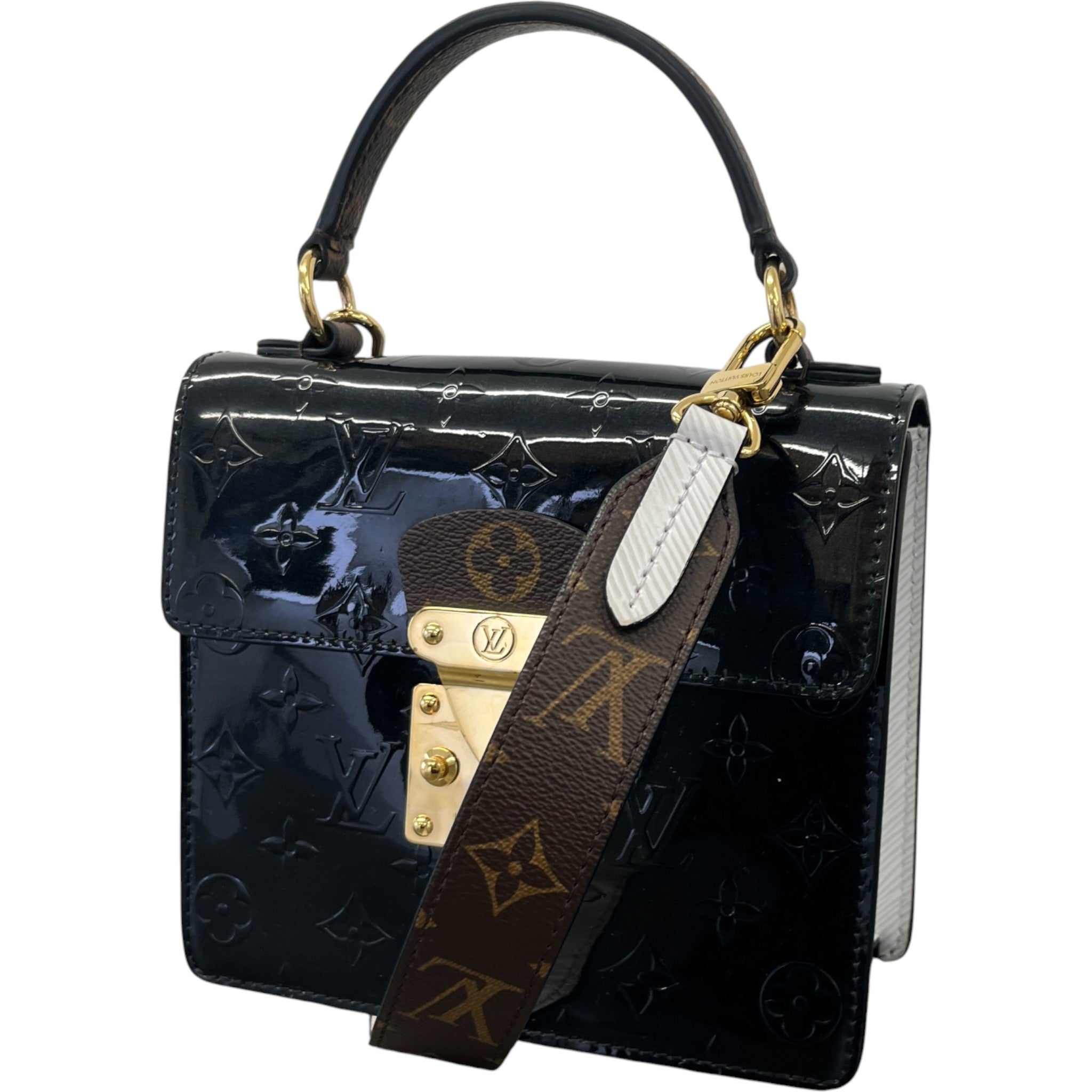 Women's Monogram Vernis Spring Street Bag Black