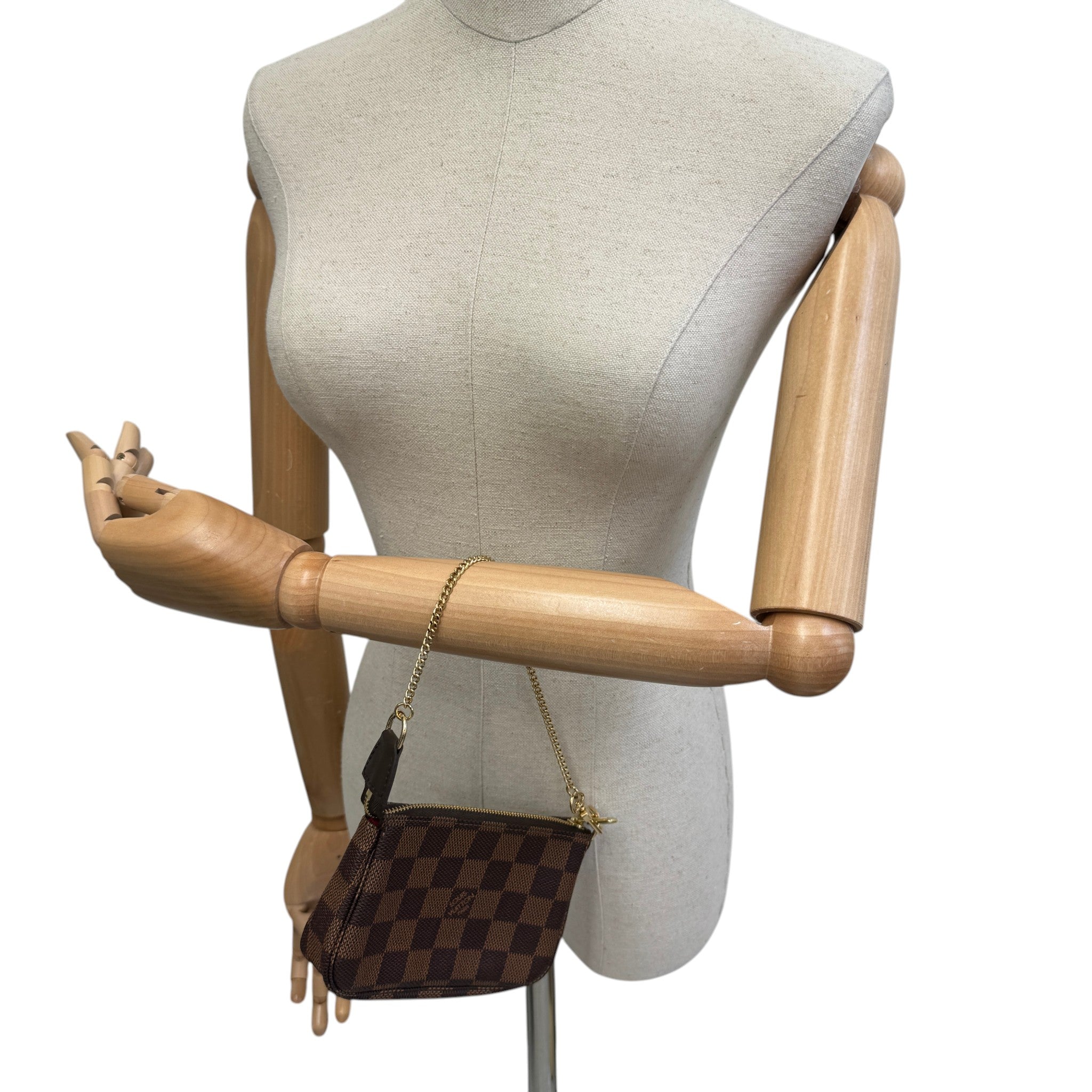 Women's Damier Ebene Mini Pochette Bag Brown