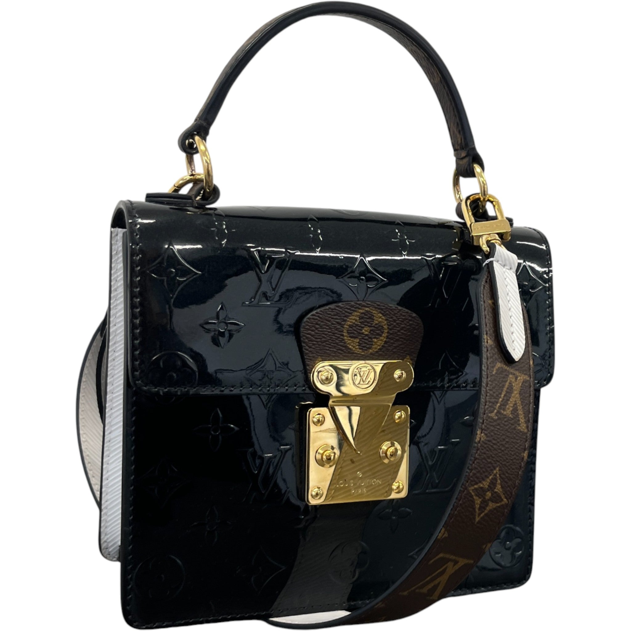Women's Monogram Vernis Spring Street Bag Black