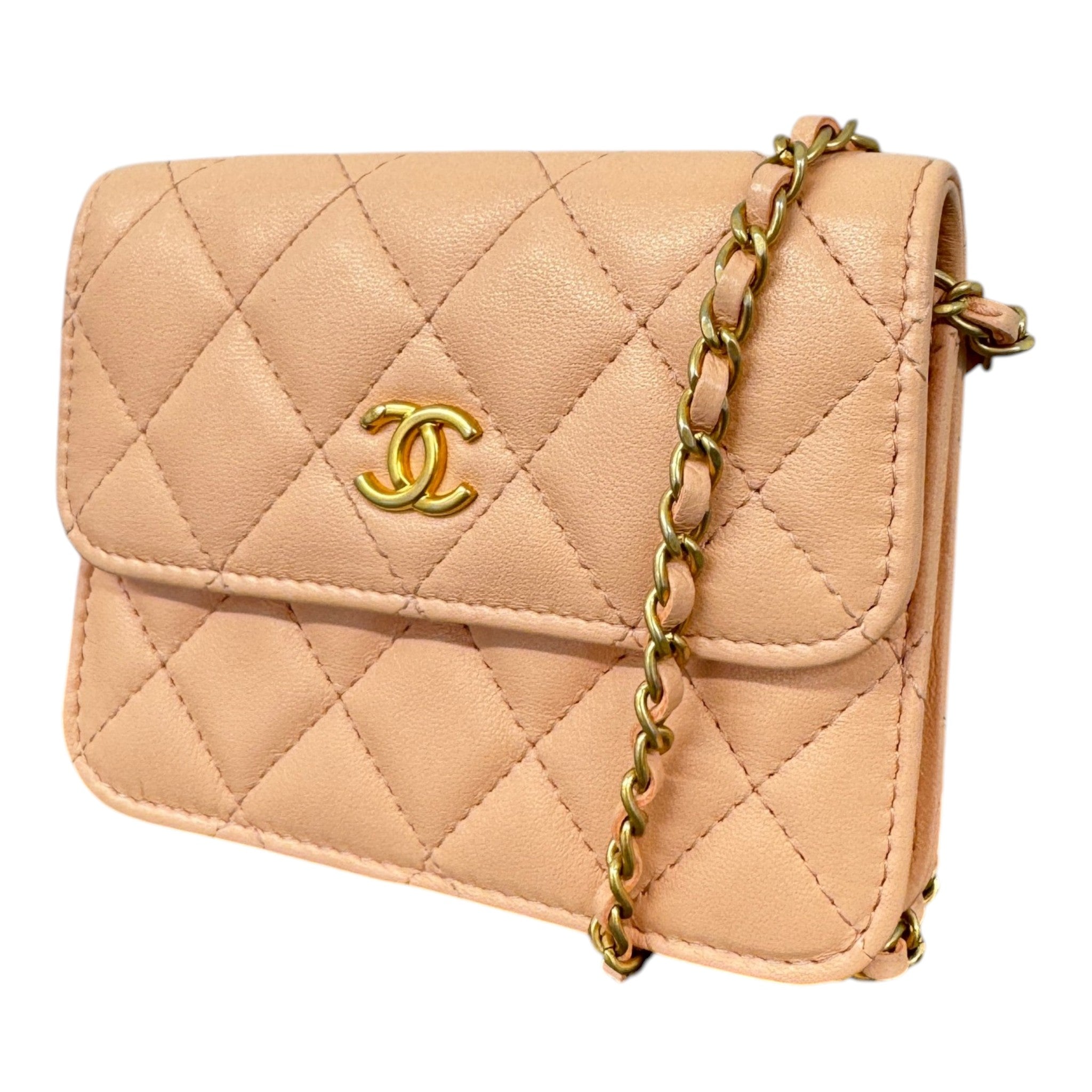 Women's Pearl Crush Wallet On Chain Handbag Pink