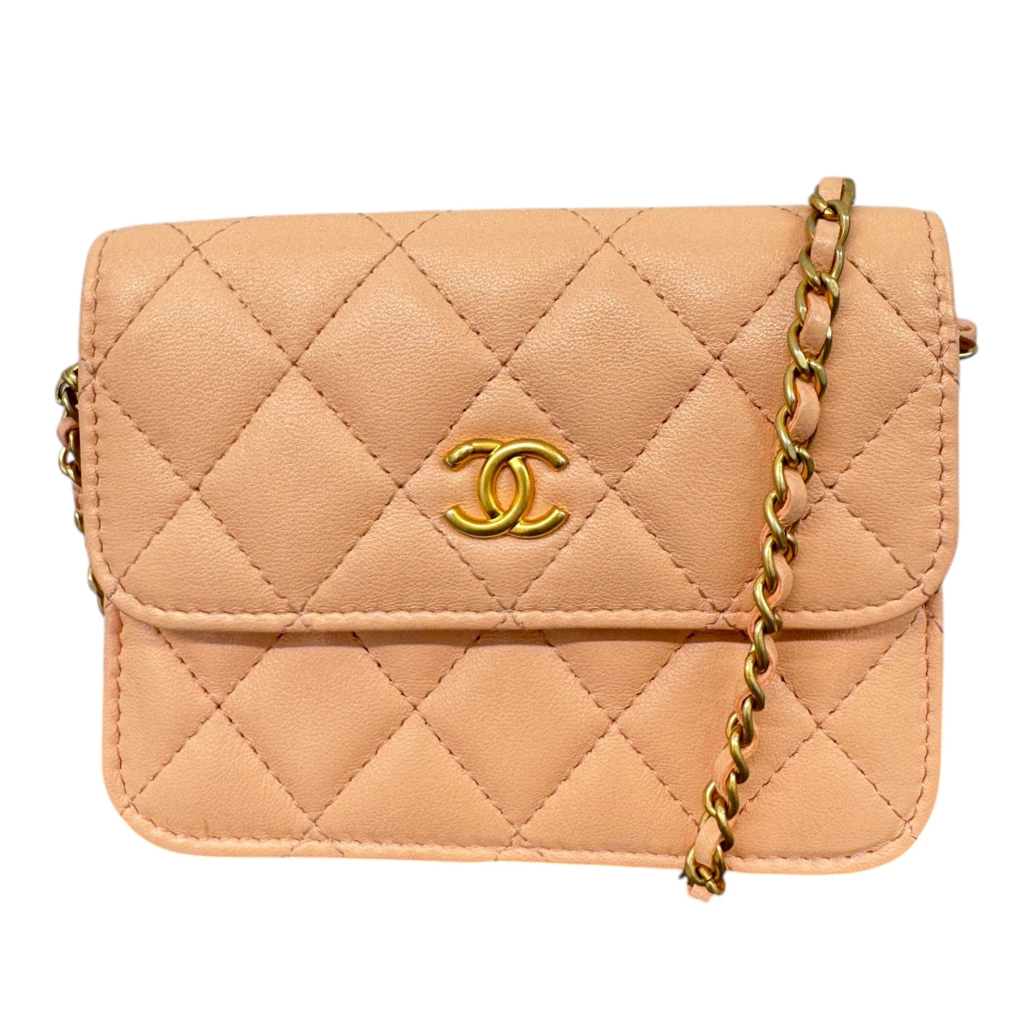 Women's Pearl Crush Wallet On Chain Handbag Pink