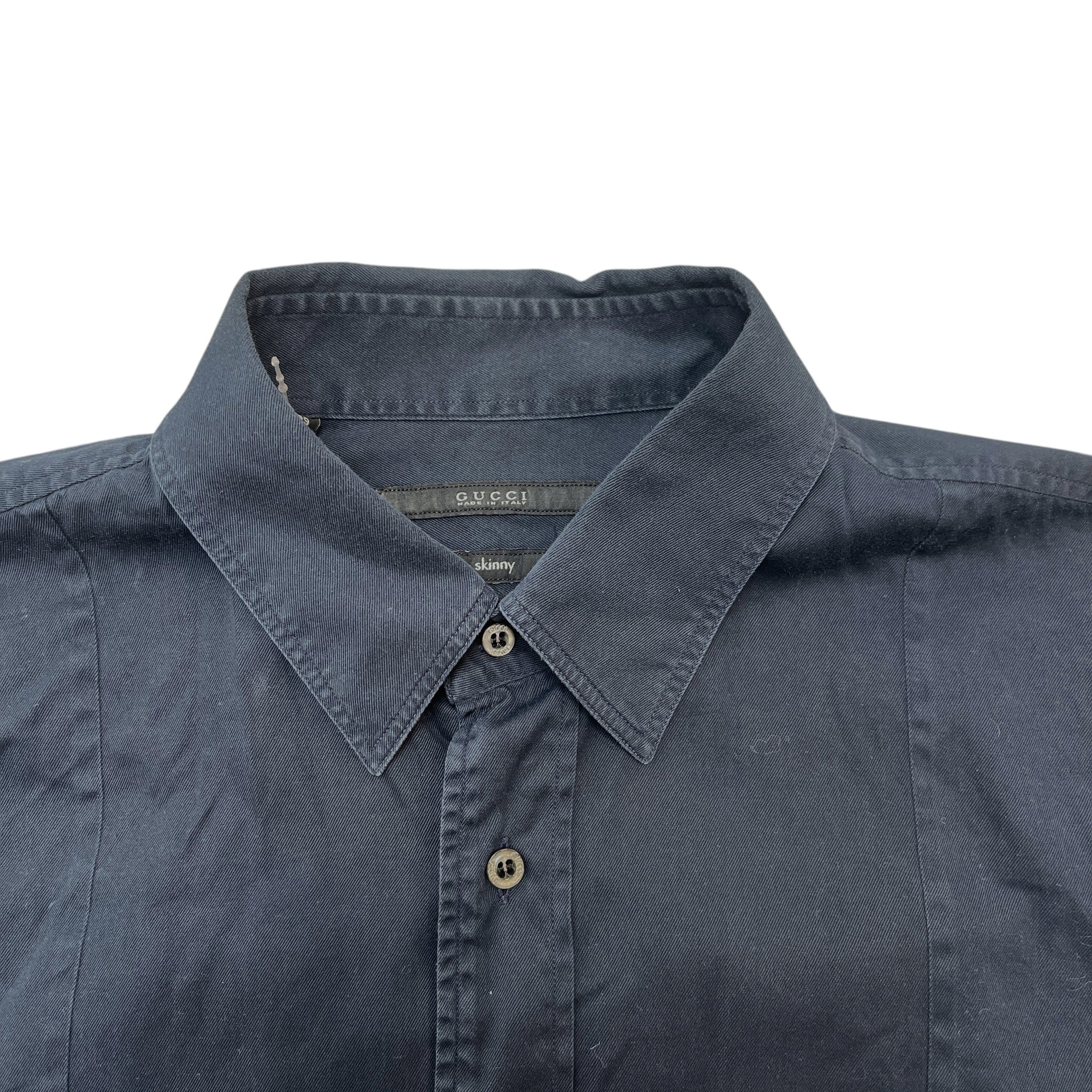 Men's Web Stripe Short Sleeve Shirt Navy Size M