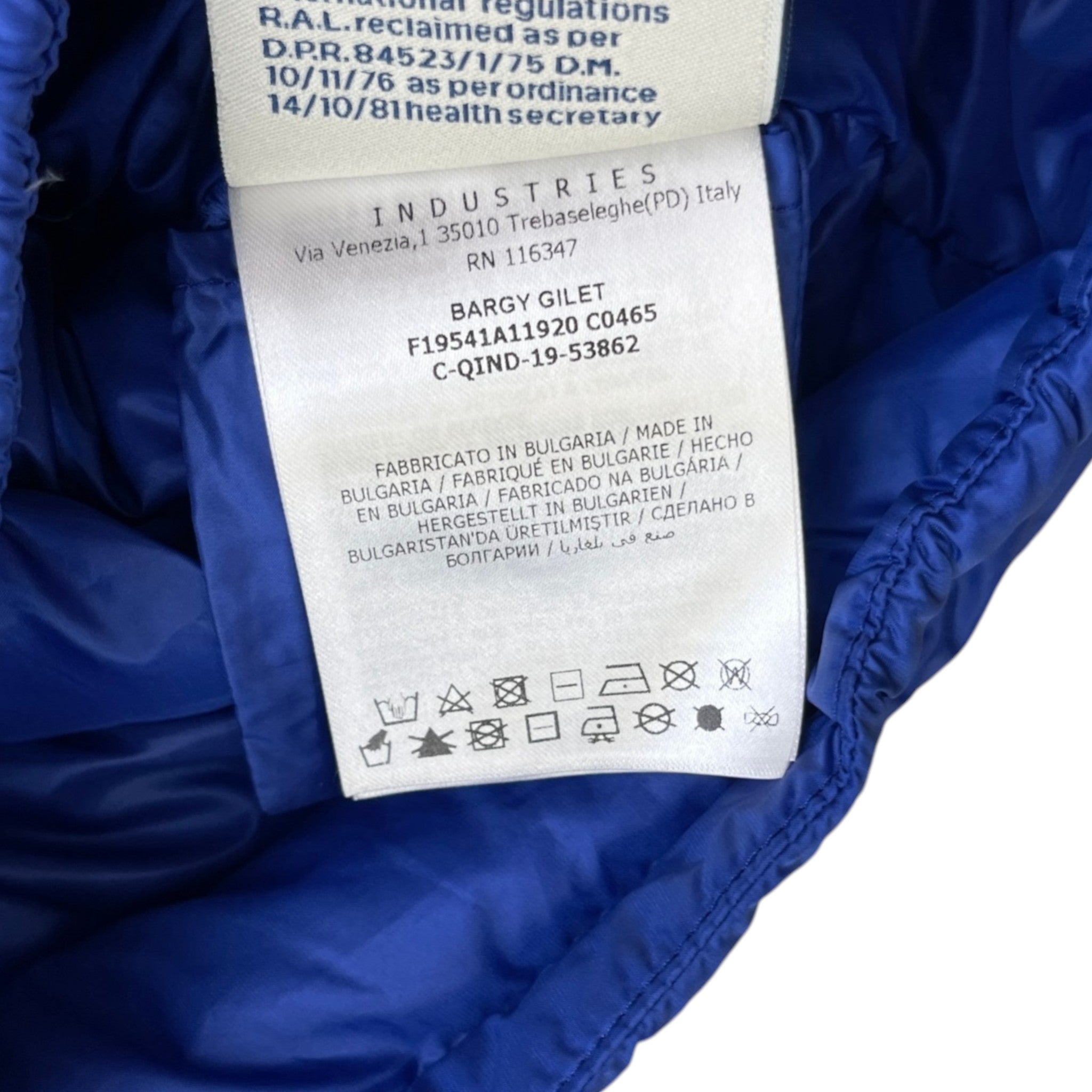 Men's Boys Age 6 Bargy Gilet Blue Size XXS
