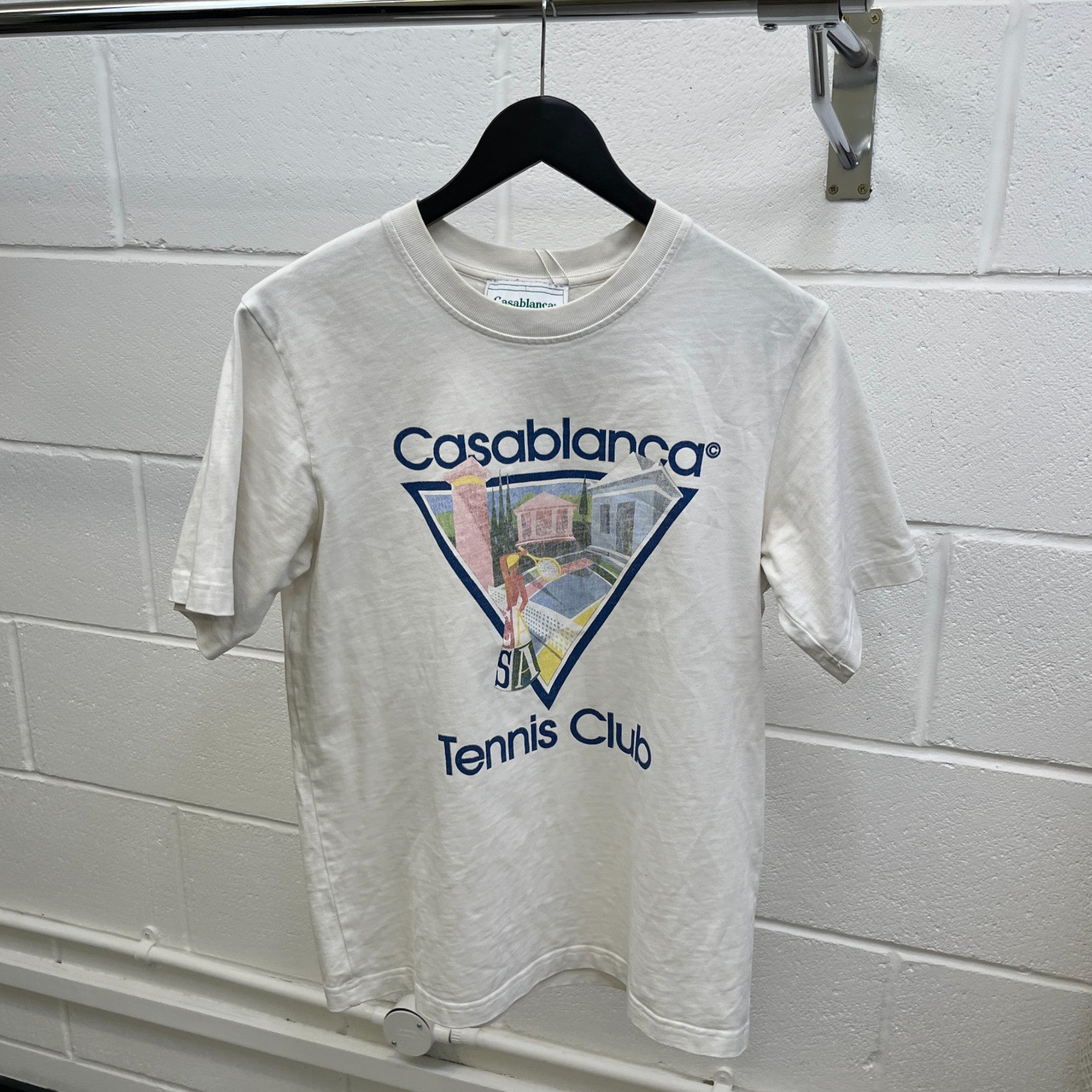 Men's Tennis Club T-Shirt White Size S