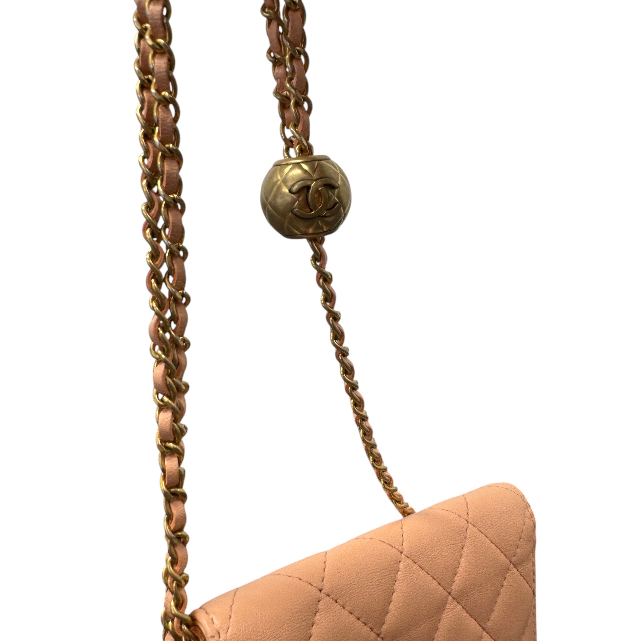 Women's Pearl Crush Wallet On Chain Handbag Pink