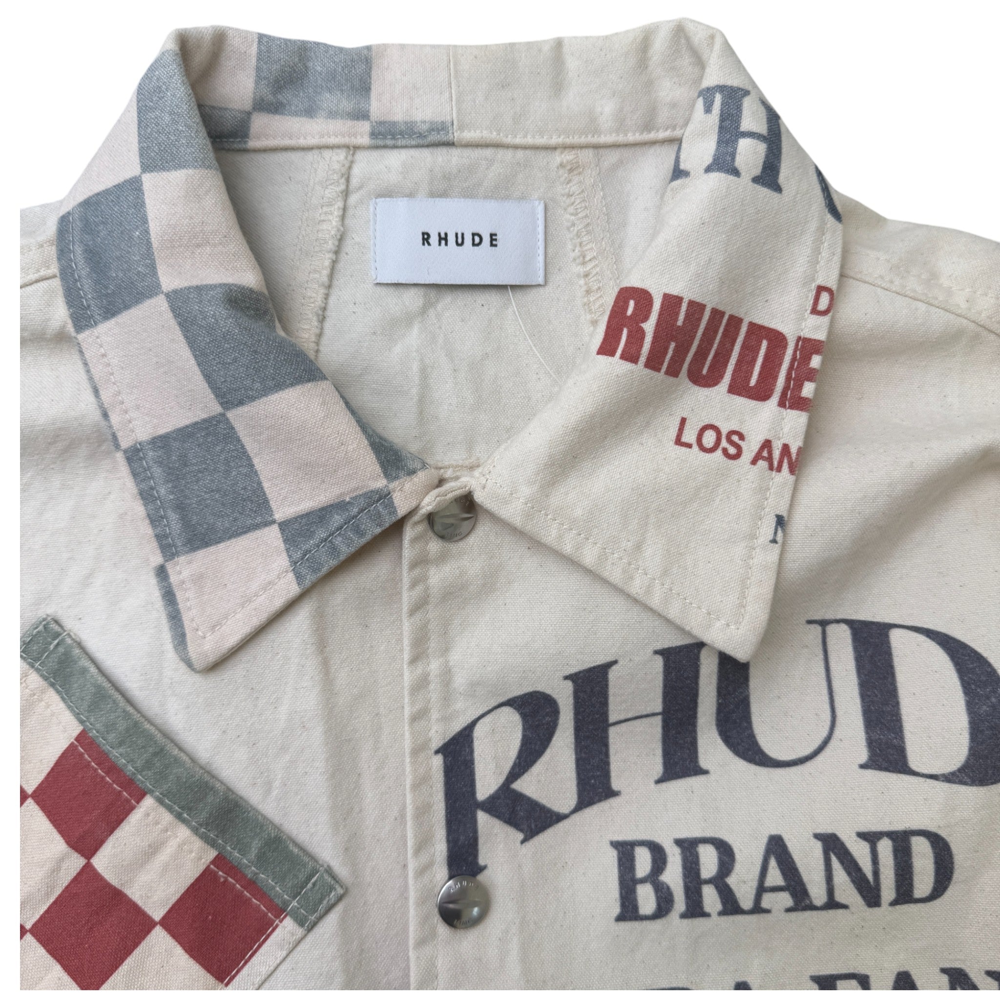 Men's Printed Logo Jacket Beige Size S