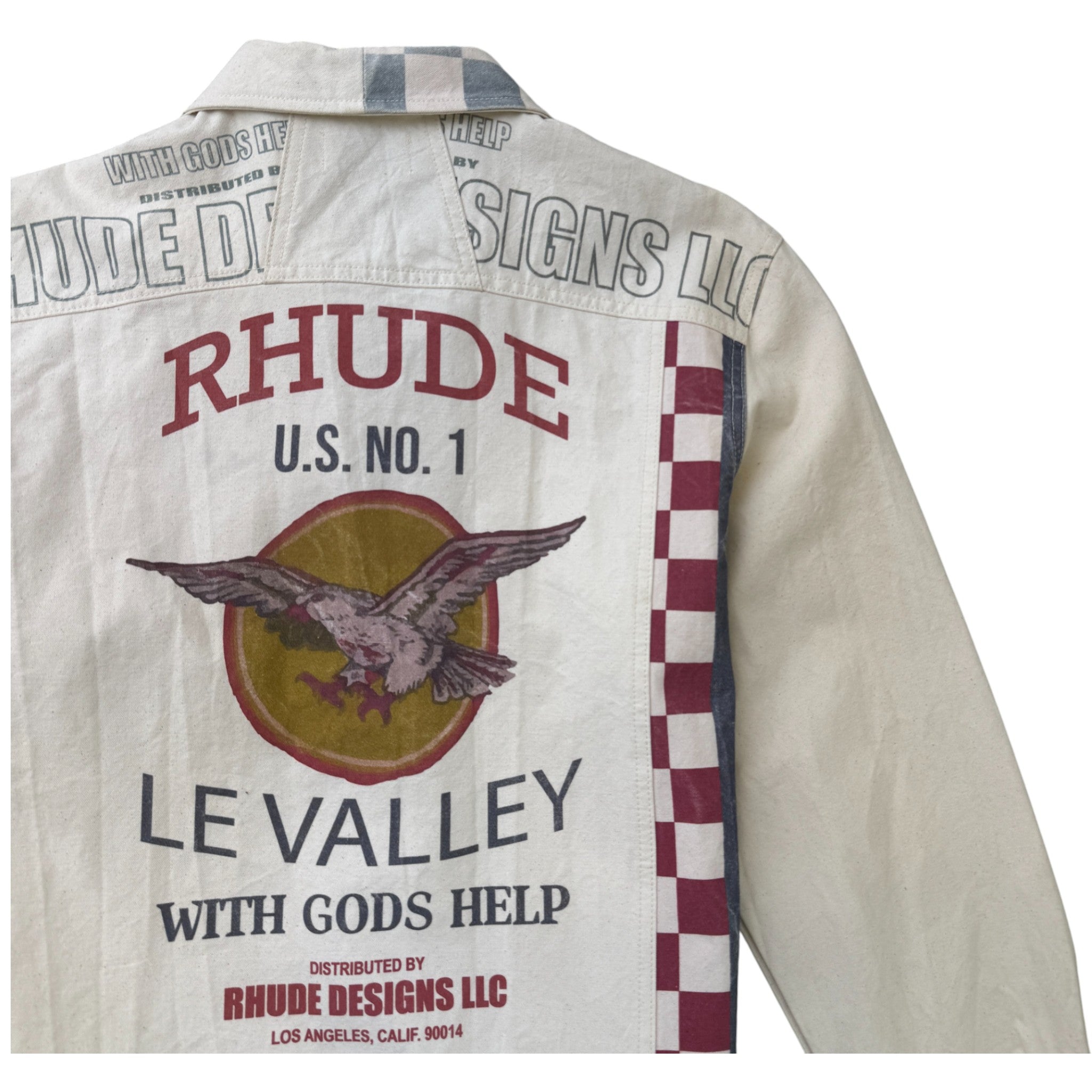 Men's Printed Logo Jacket Beige Size S