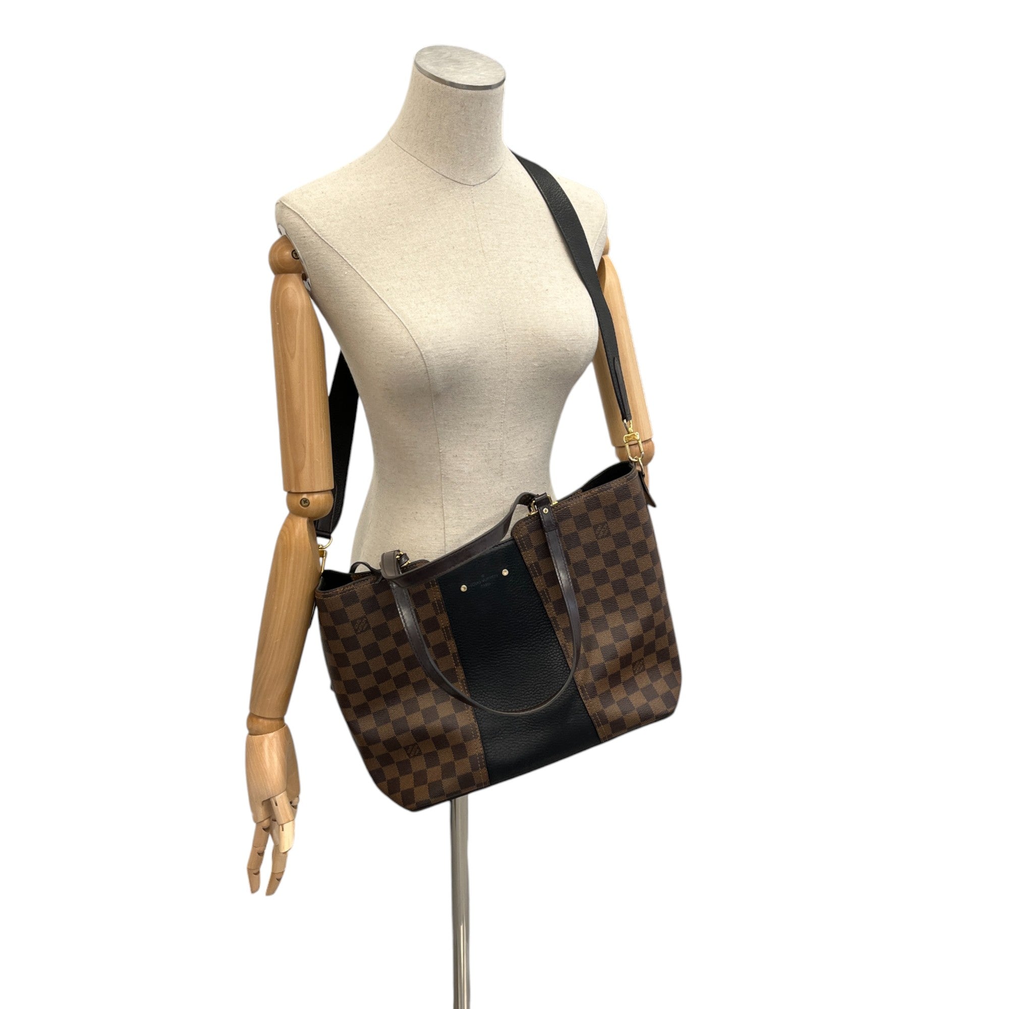 Women's Damier Ebene Jersey Tote Handbag Brown
