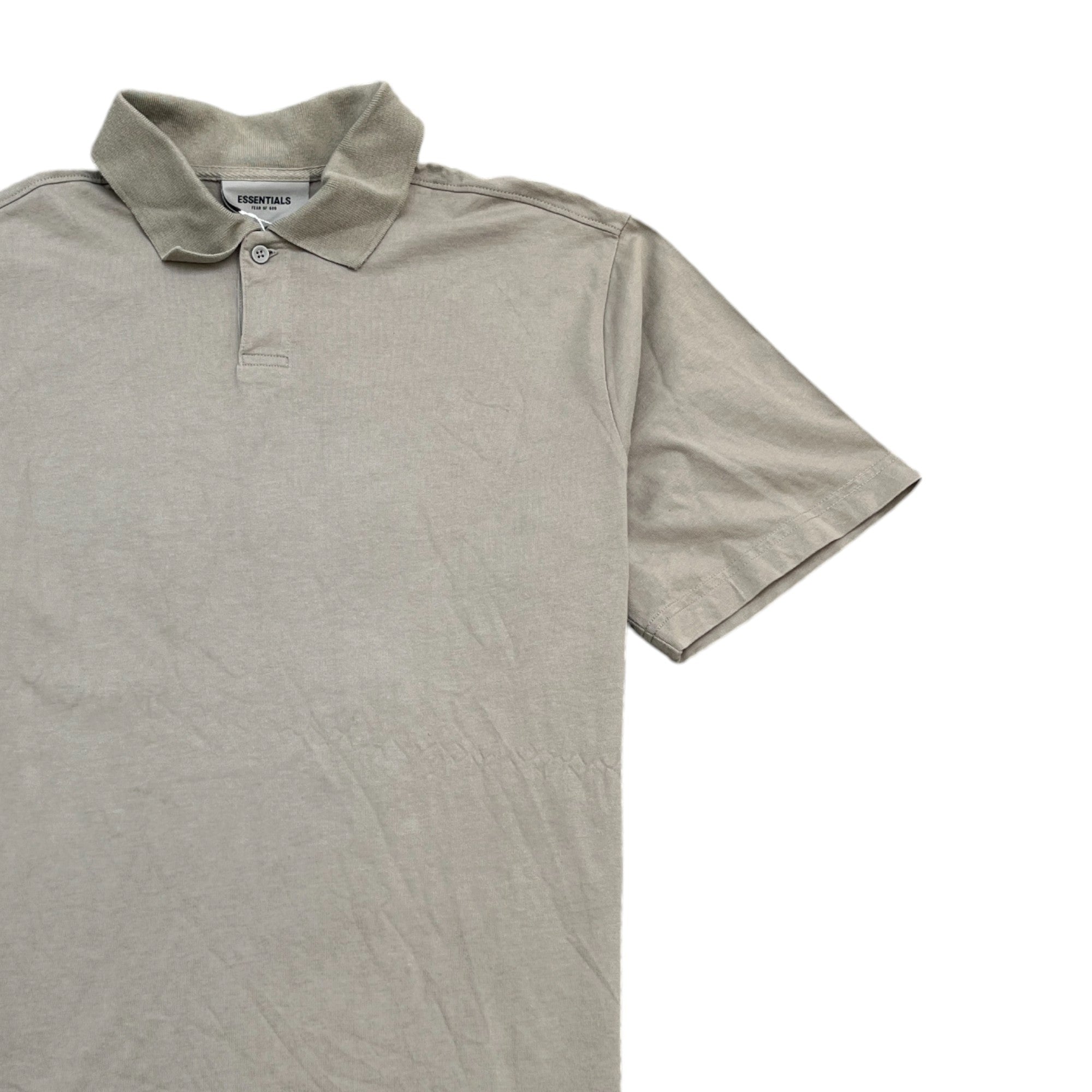 Men's Fear Of God Logo Polo Shirt Khaki Size XS