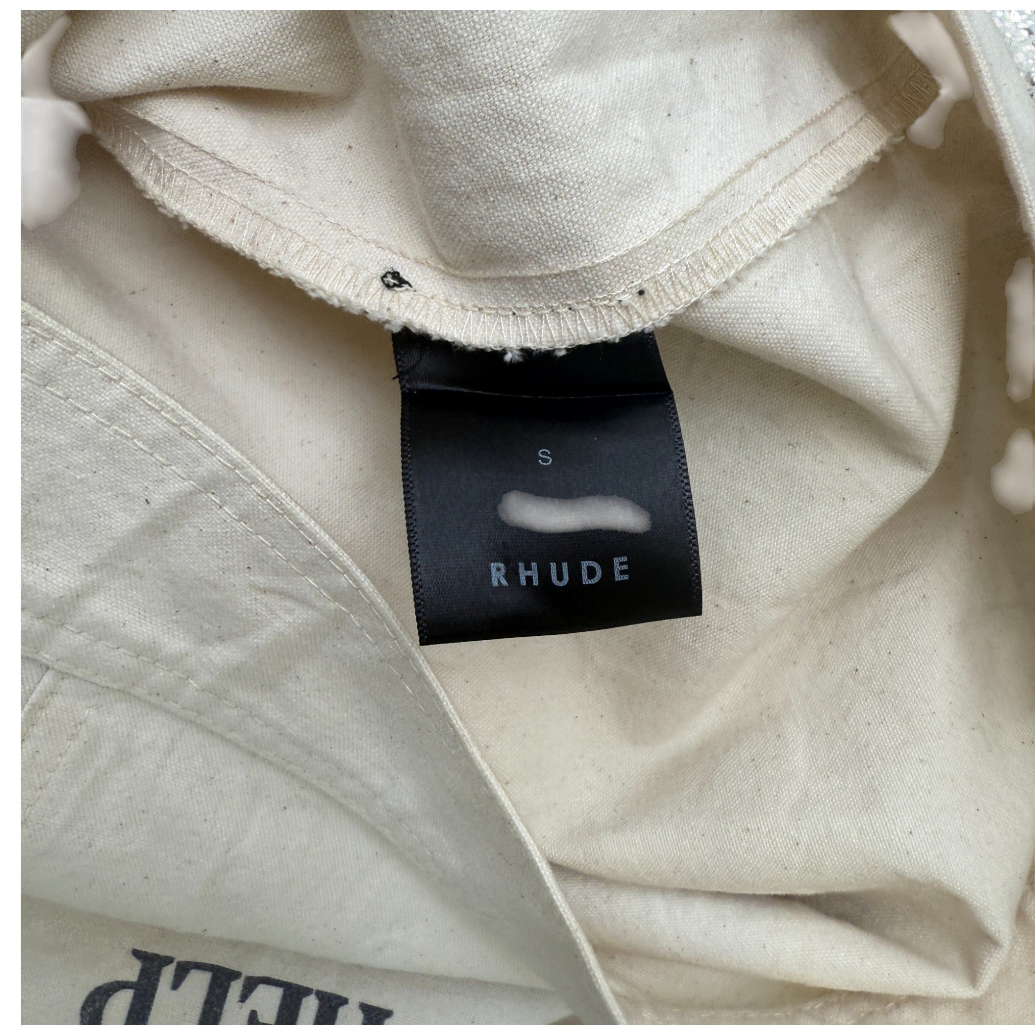 Men's Printed Logo Jacket Beige Size S