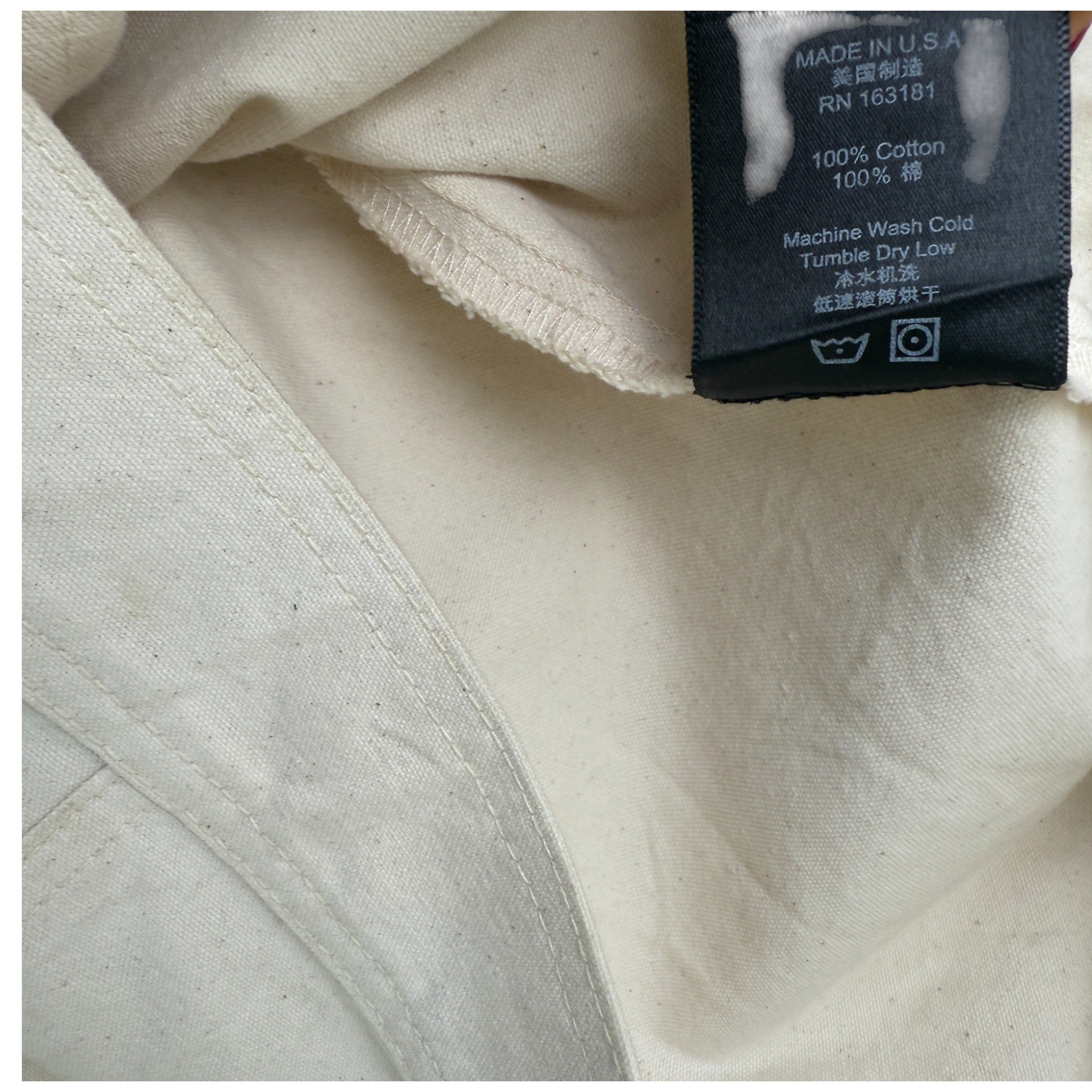 Men's Printed Logo Jacket Beige Size S