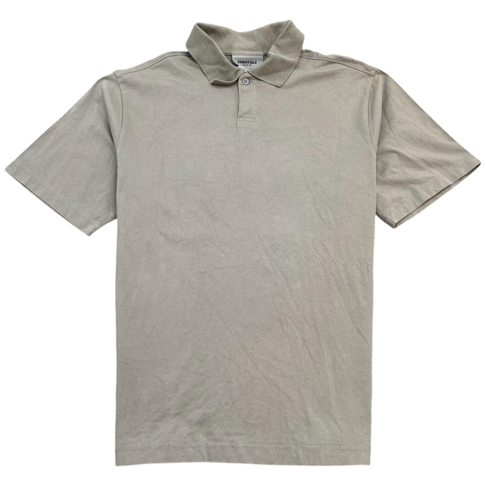 Men's Fear Of God Logo Polo Shirt Khaki Size XS