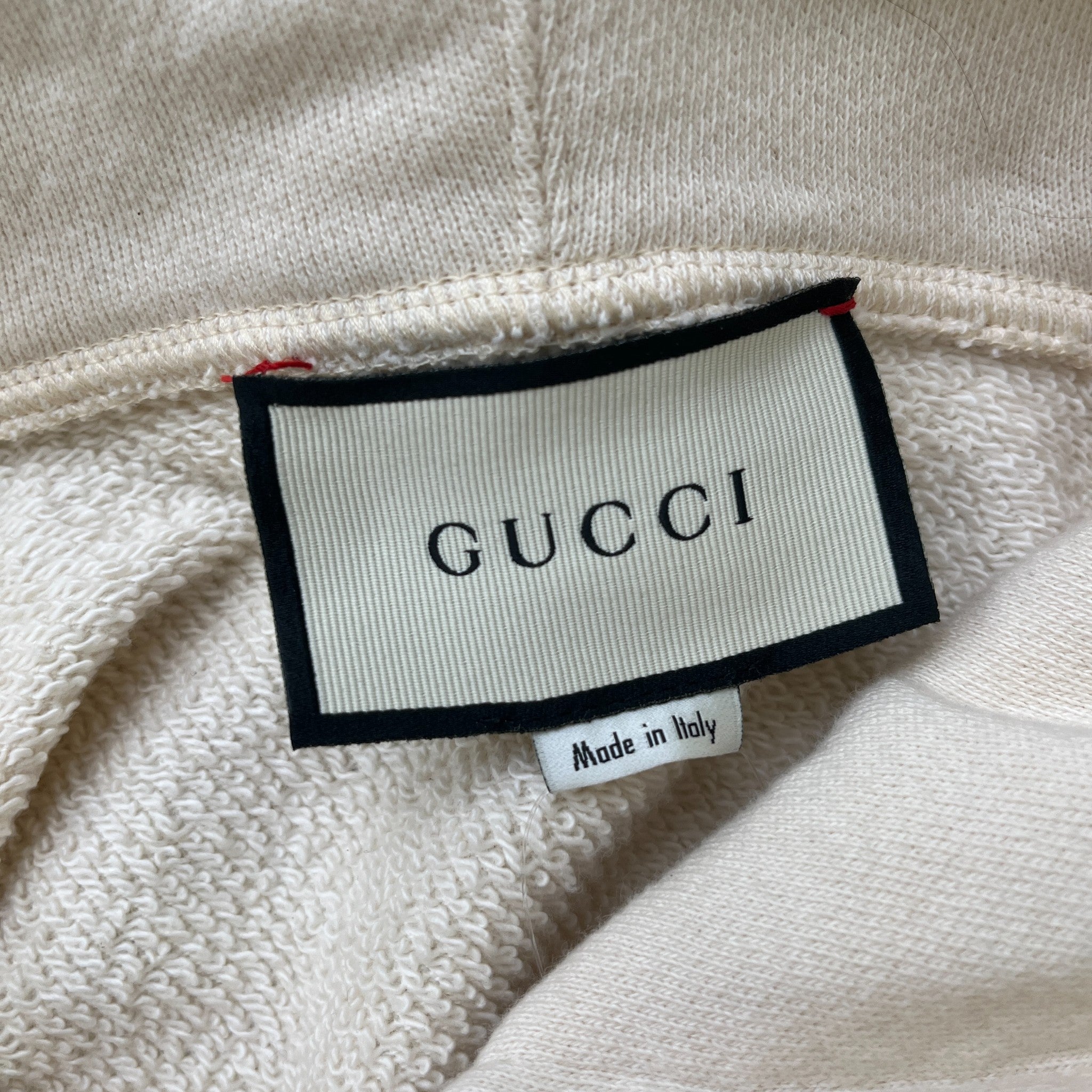 Men's Guccify Distressed Hoodie Cream Size XS