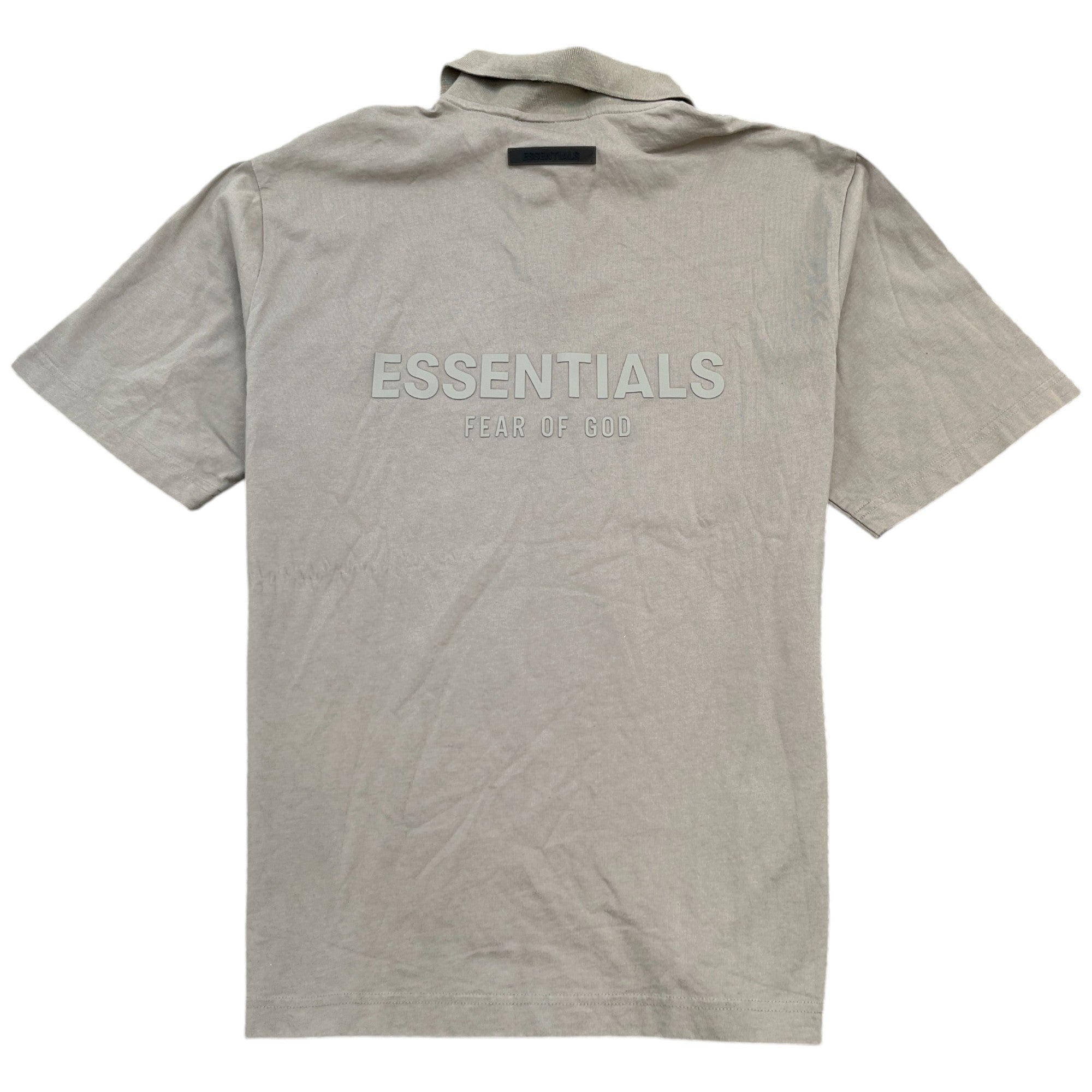 Men's Fear Of God Logo Polo Shirt Khaki Size XS