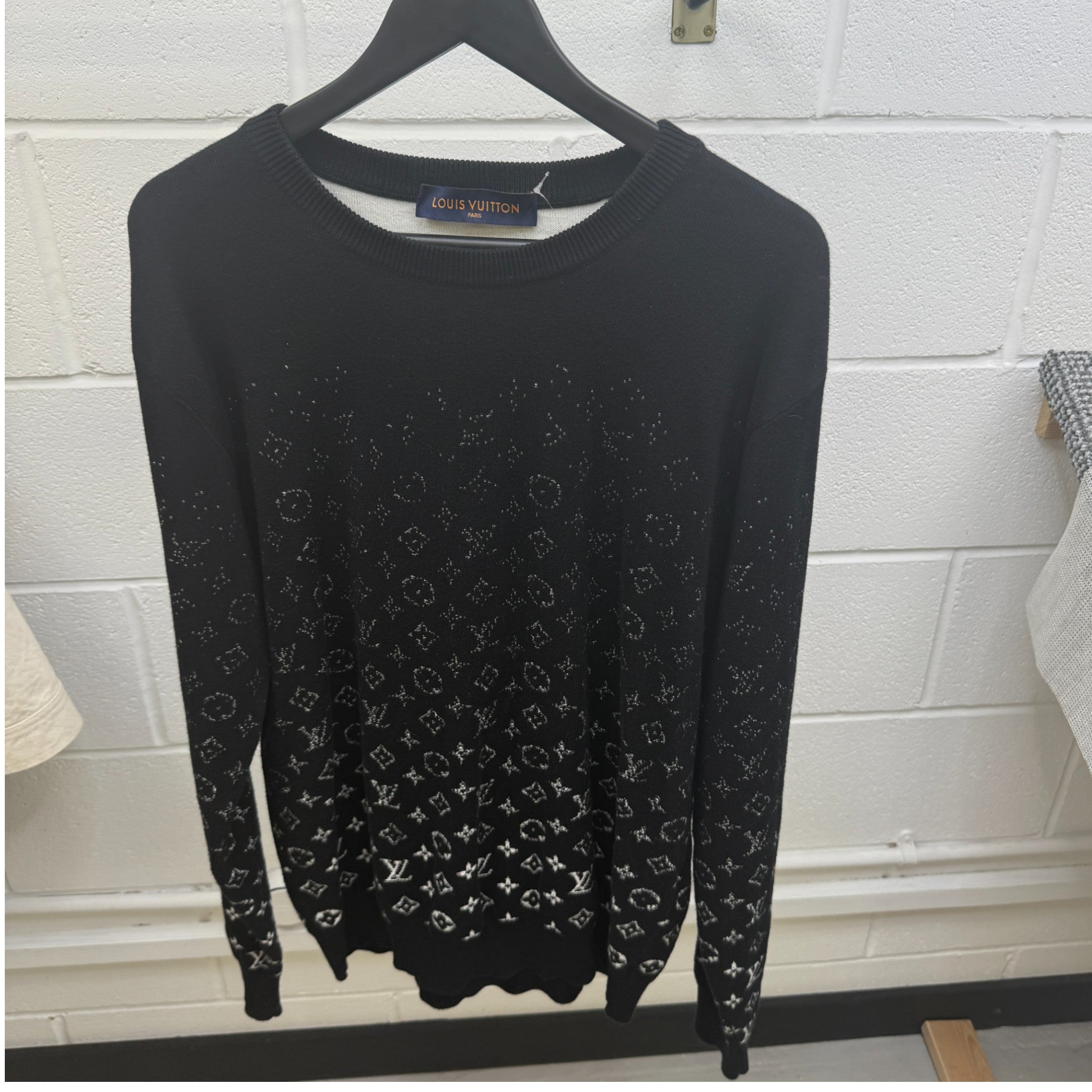 Men's Monogram Gradient Jumper Black Size L