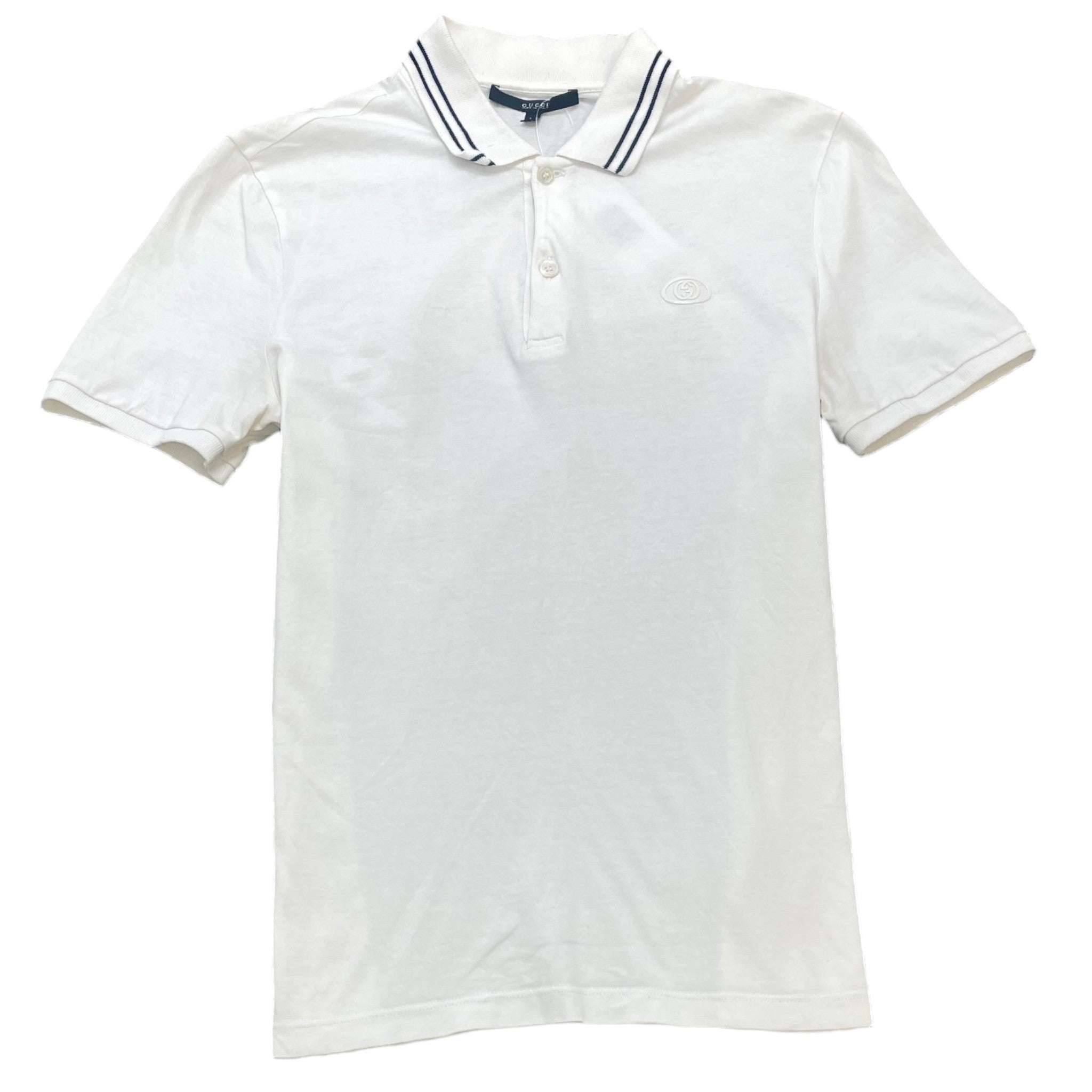Men's Gg Marmont Logo Polo Shirt White Size M