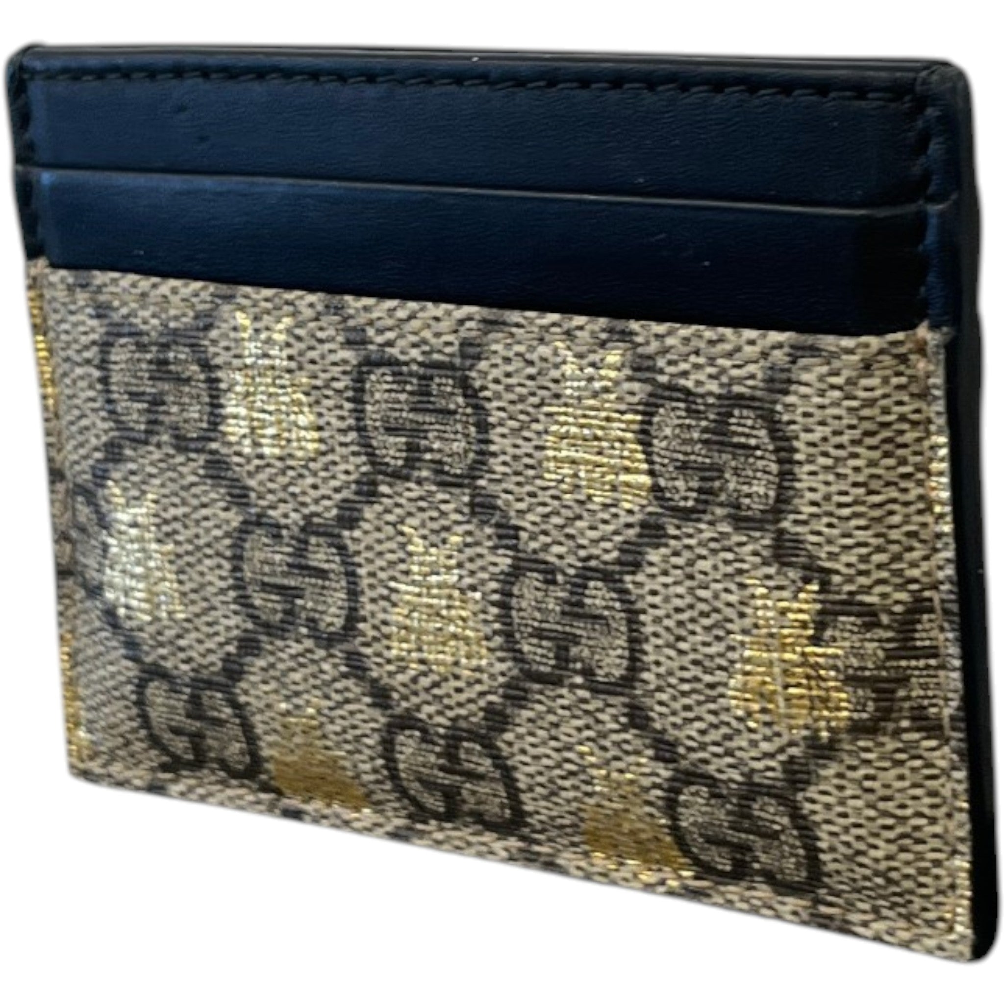 Men's Gg Supreme Bee Card Holder Black