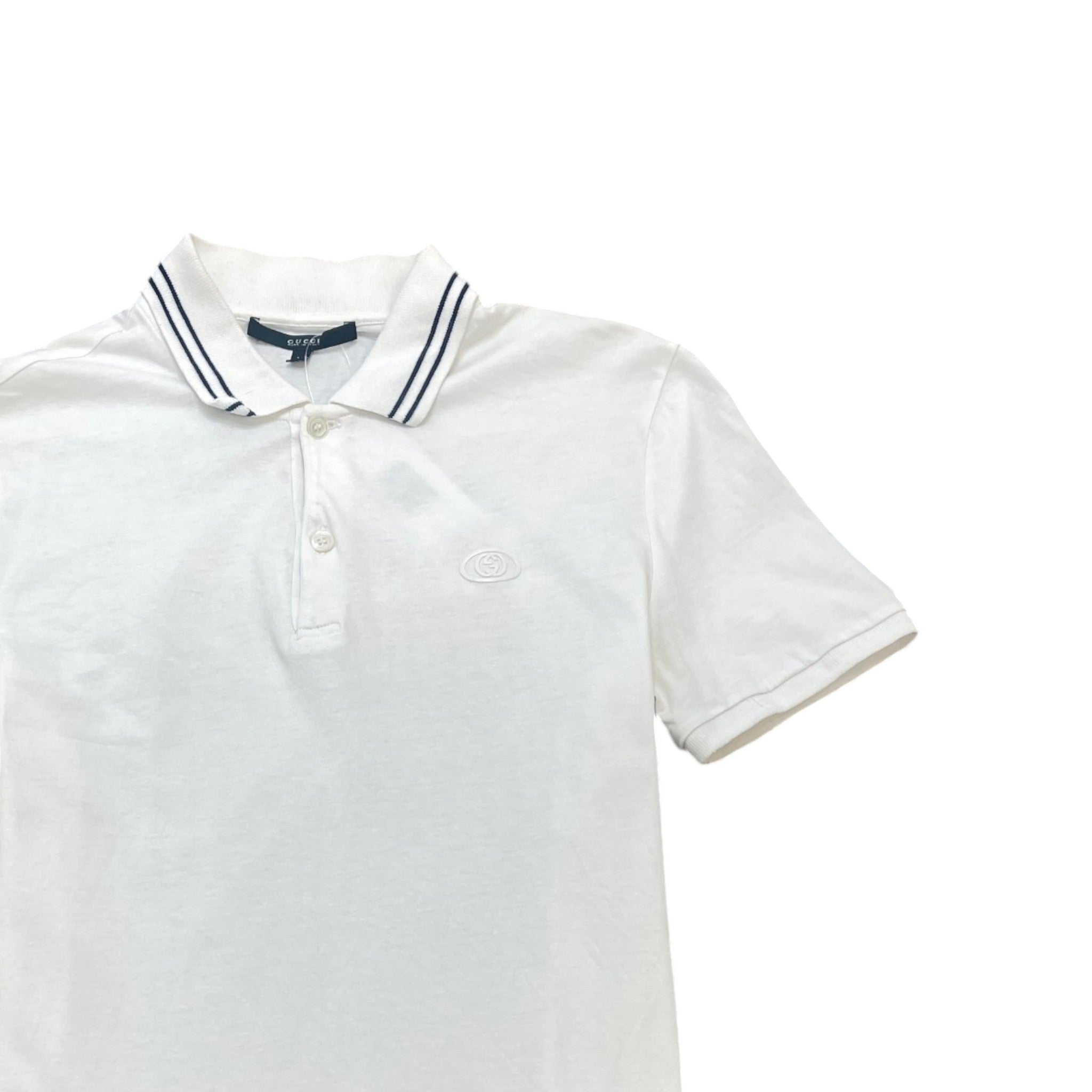 Men's Gg Marmont Logo Polo Shirt White Size M