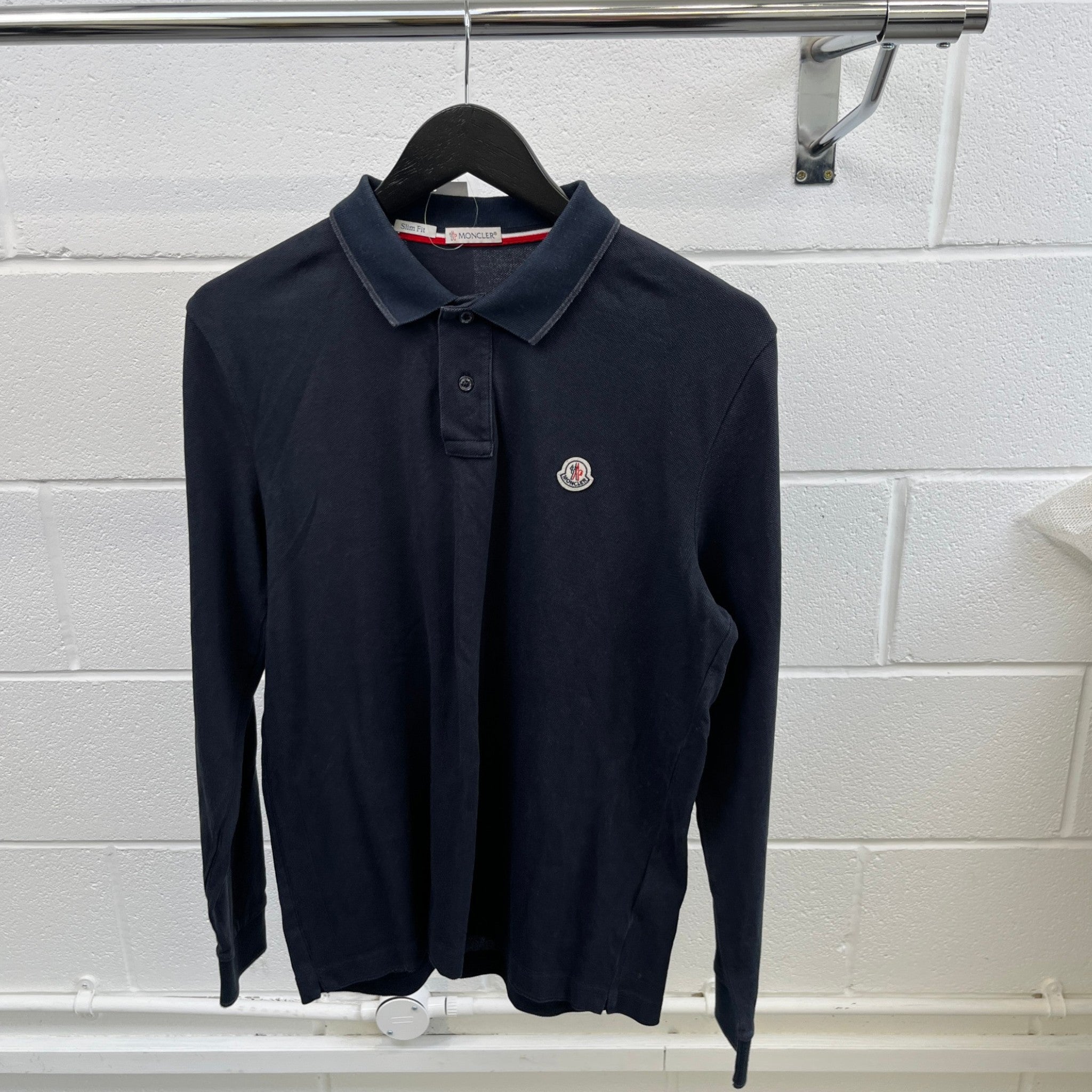 Men's Maglia Polo Shirt Navy Size L