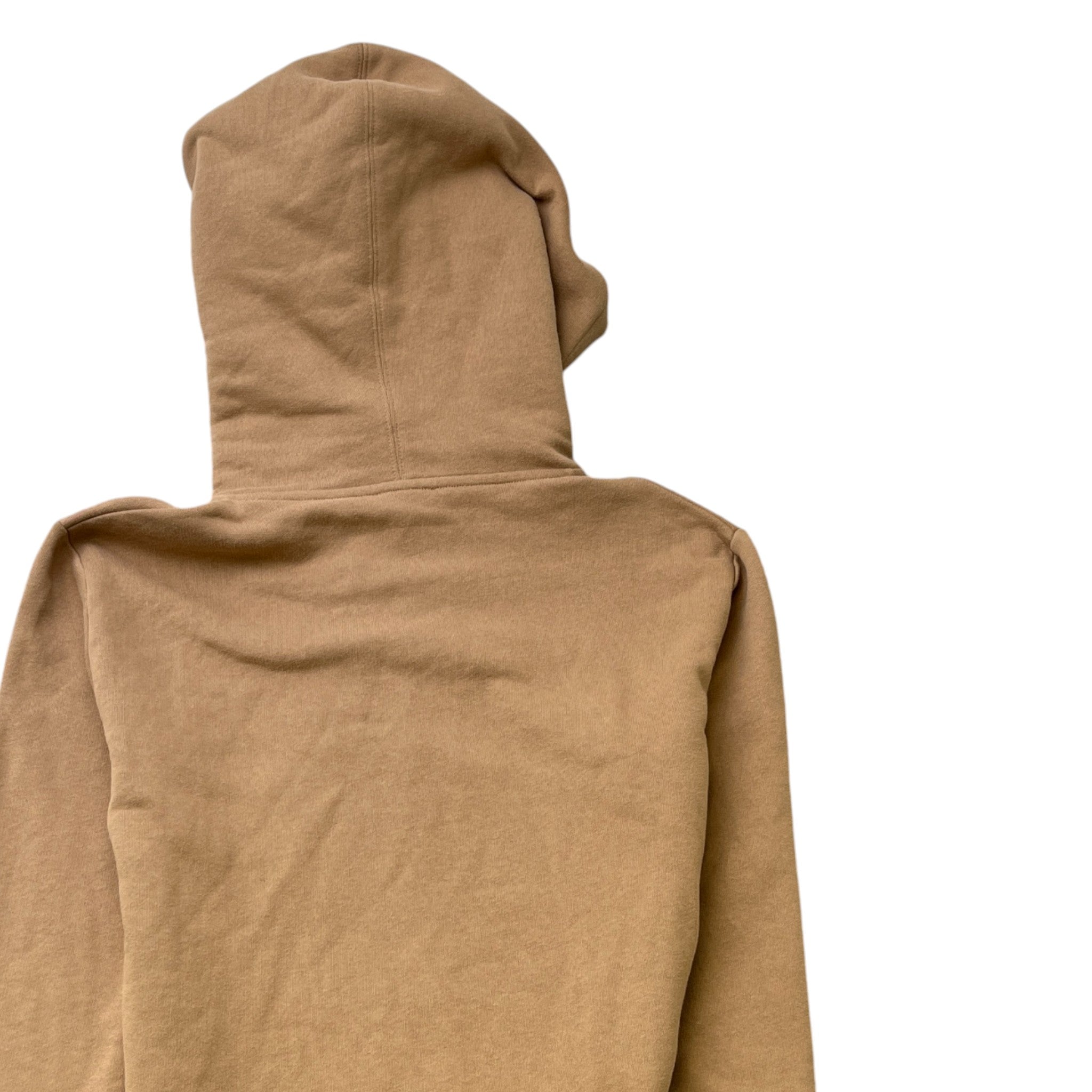 Men's Logo Print Hoodie Brown Size XS