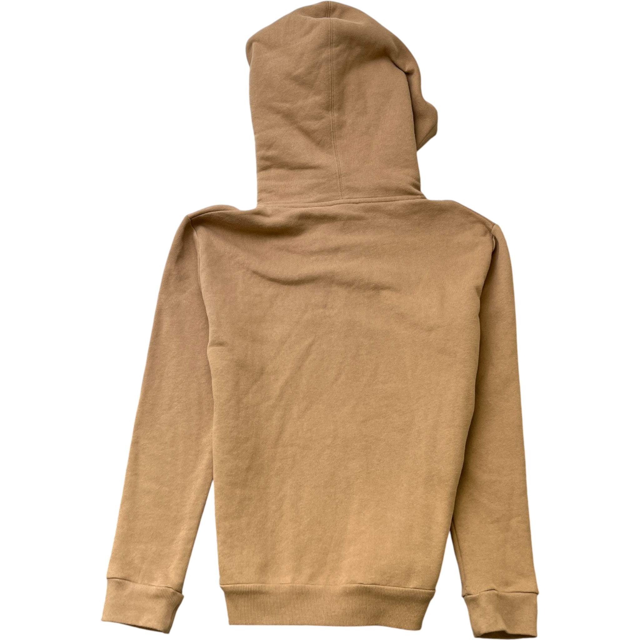 Men's Logo Print Hoodie Brown Size XS