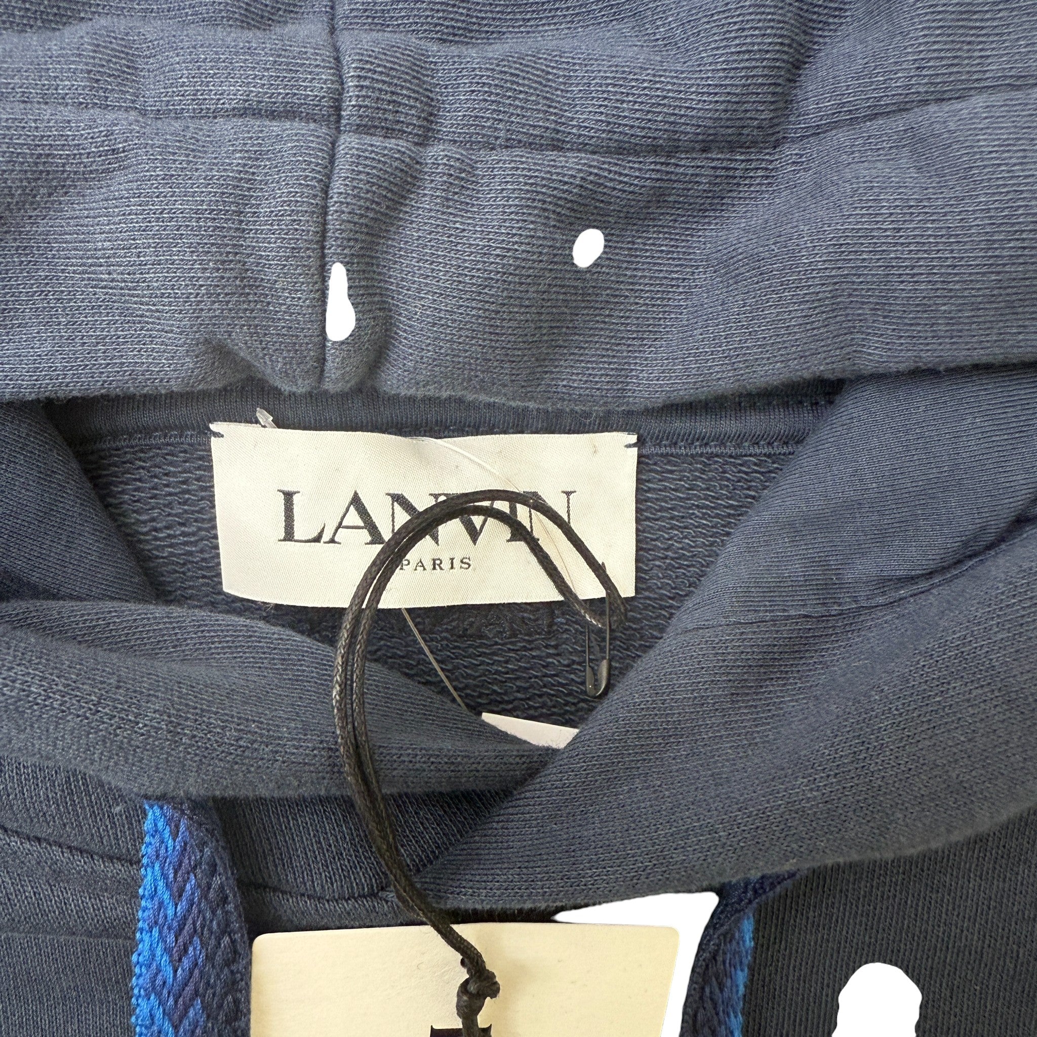 Men's Embroidered Logo Hoodie Navy Size M