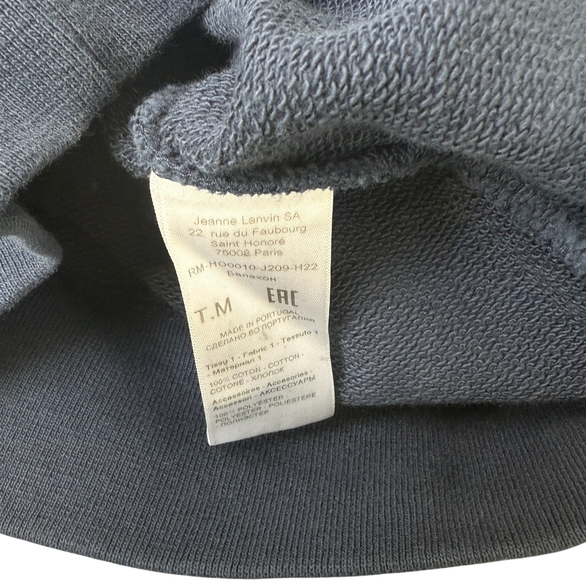 Men's Embroidered Logo Hoodie Navy Size M