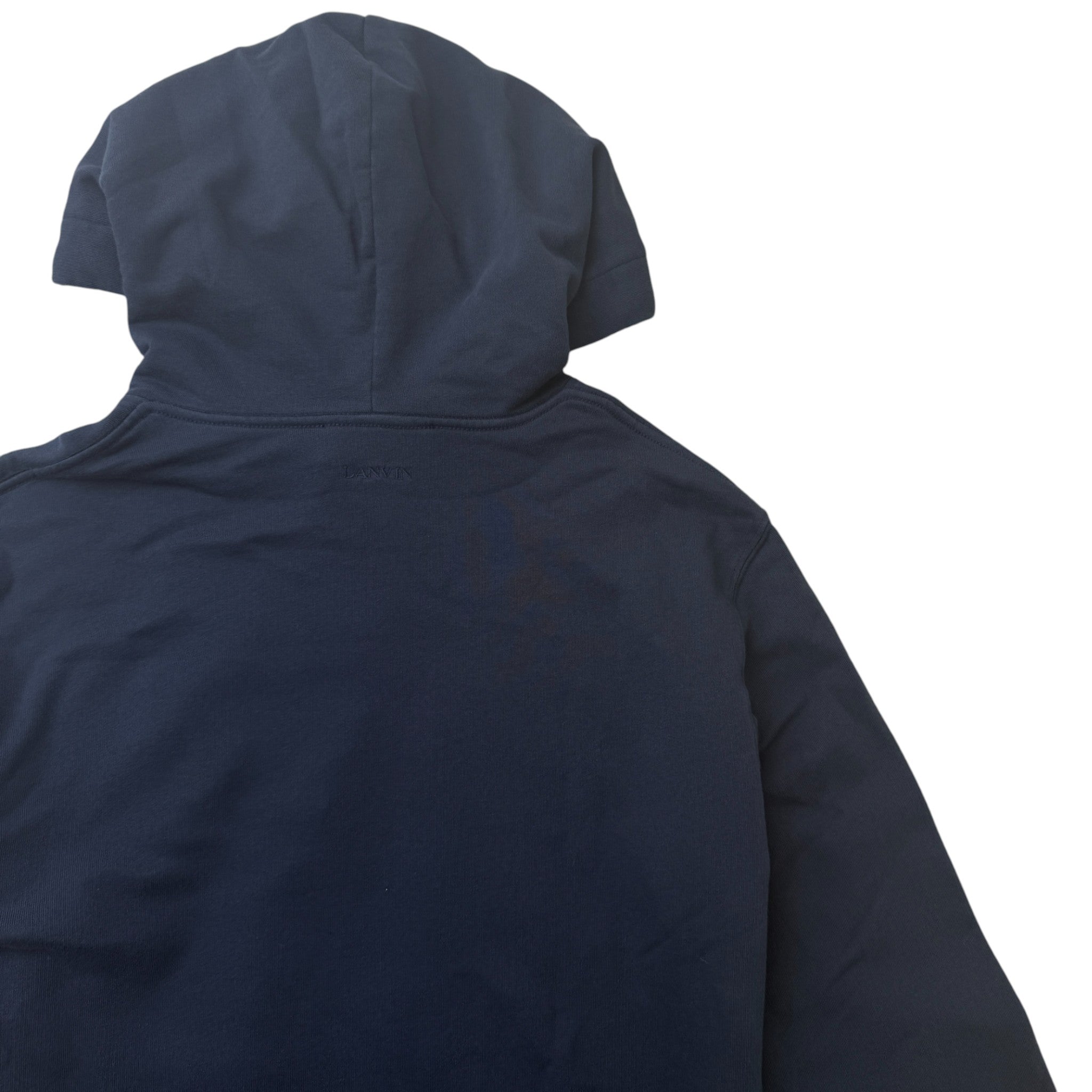 Men's Embroidered Logo Hoodie Navy Size M