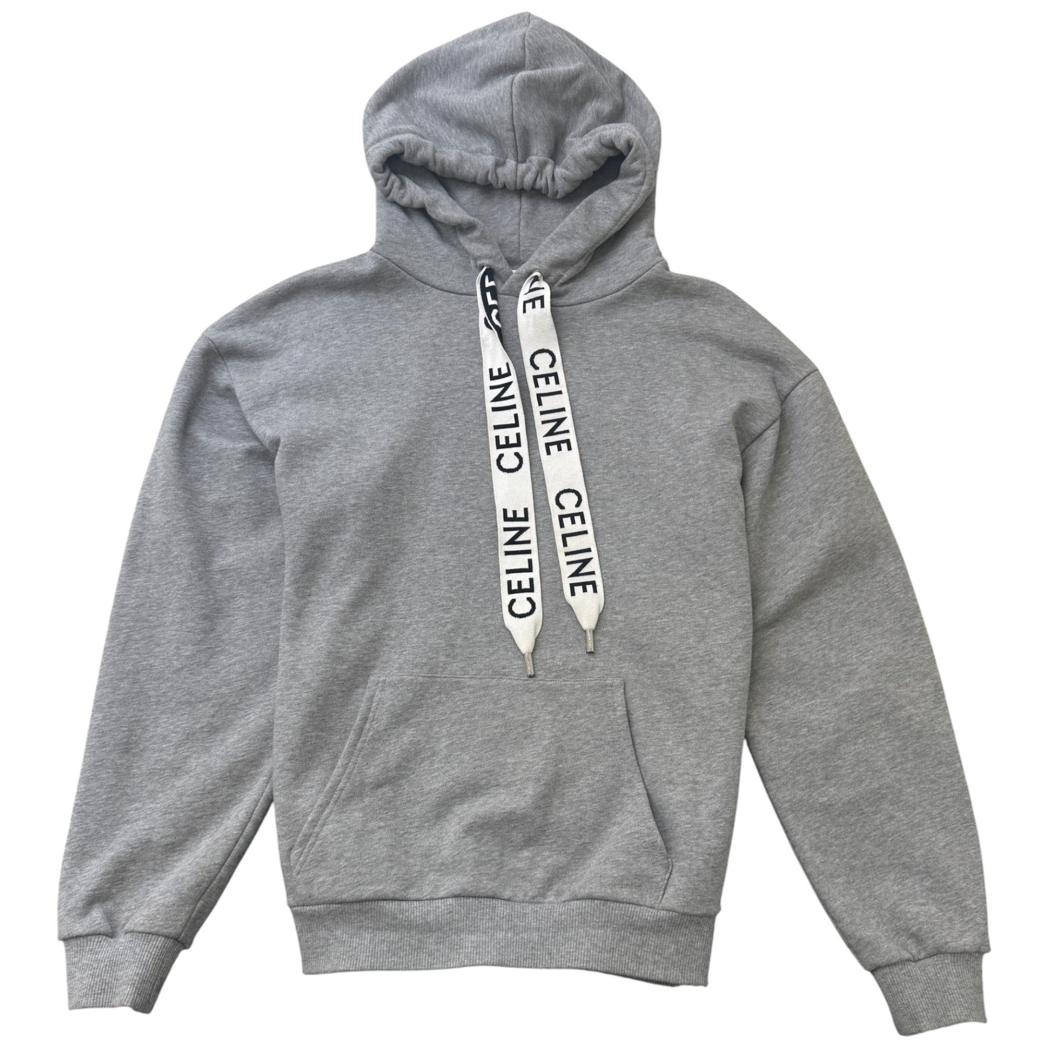 Men's Logo Drawstrings Hoodie Grey Size S