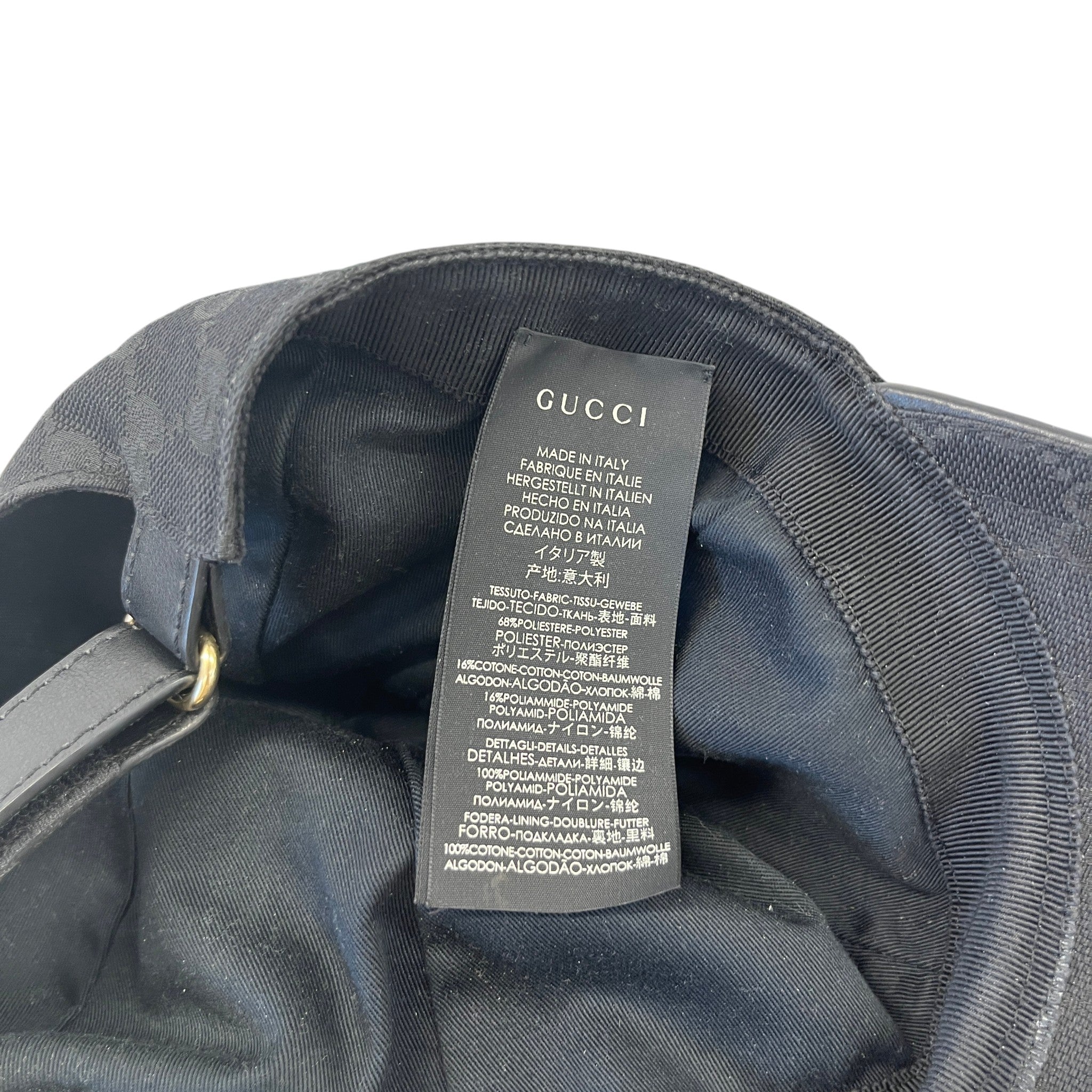 Men's Gg Supreme Cap Black Size M