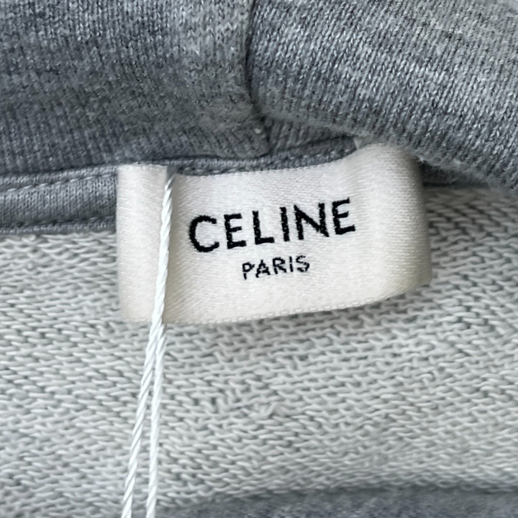 Men's Logo Print Hoodie Grey Size L