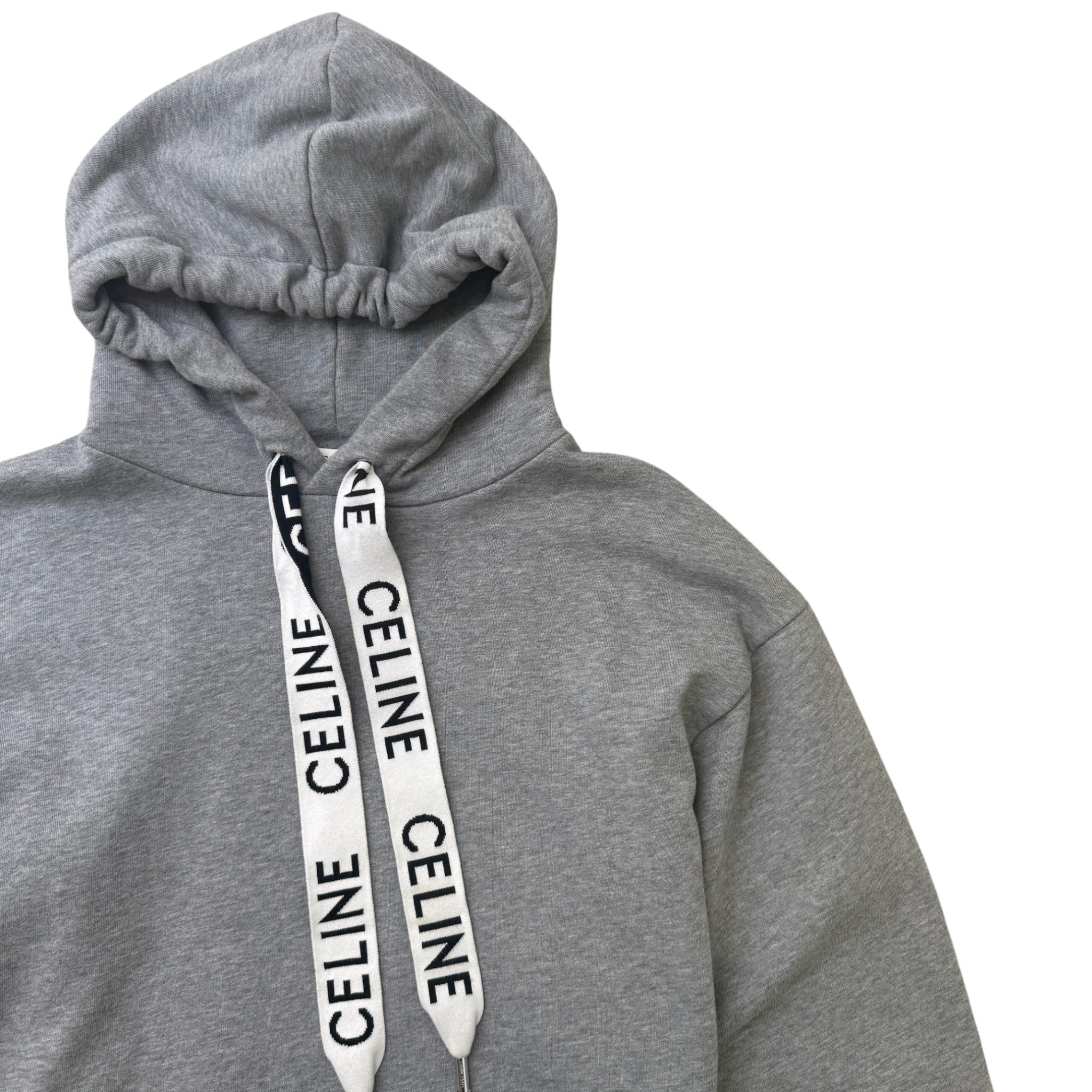 Men's Logo Drawstrings Hoodie Grey Size S
