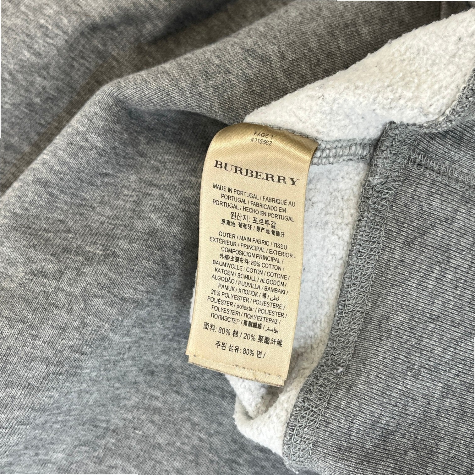 Men's Embroidered Logo Jumper Grey Size M