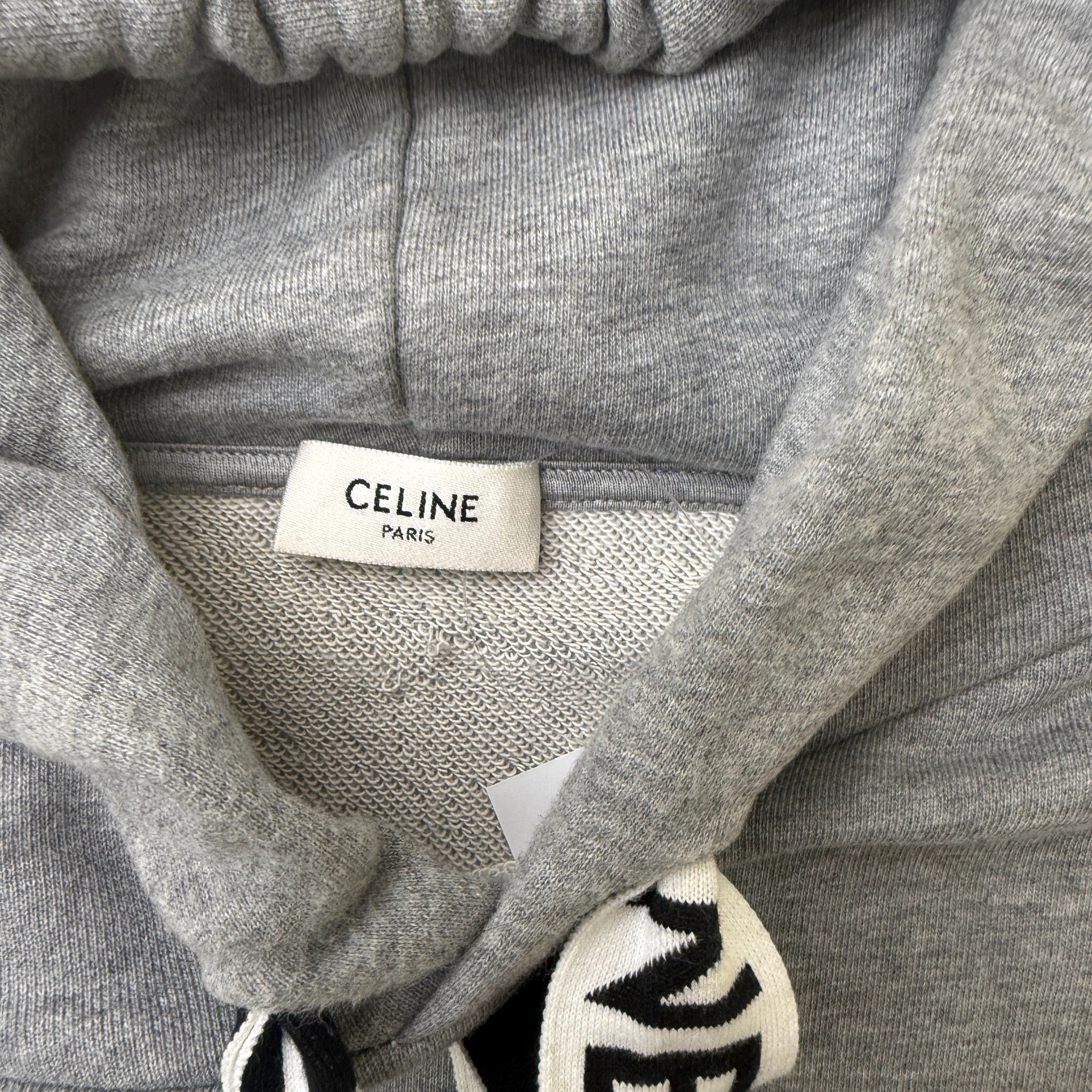 Men's Logo Drawstrings Hoodie Grey Size S